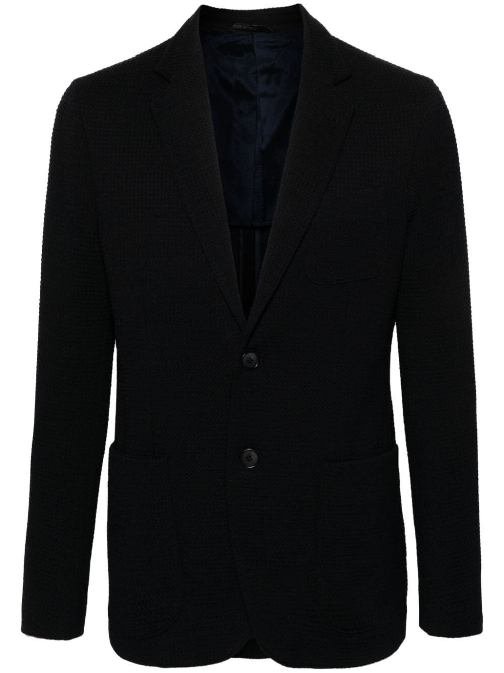 Giorgio Armani Single-breasted Blazer In Blue