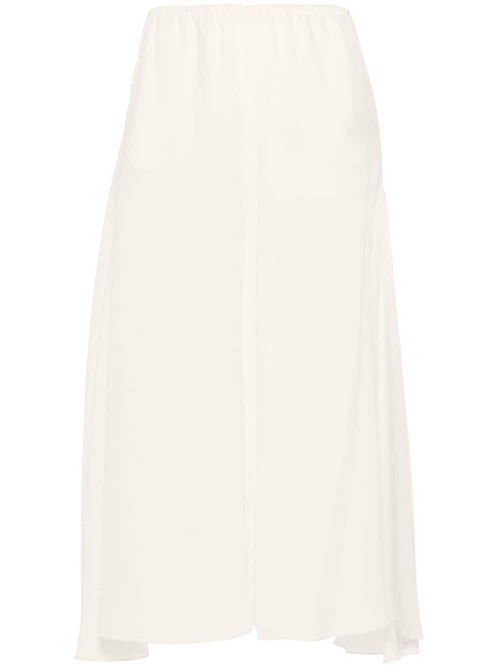 Chloé Chloe Women Silk Georgette Long Skirt In Beige