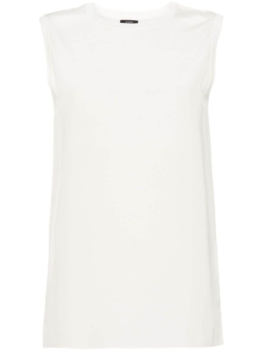 Joseph Silk Stretch Tank Top In White
