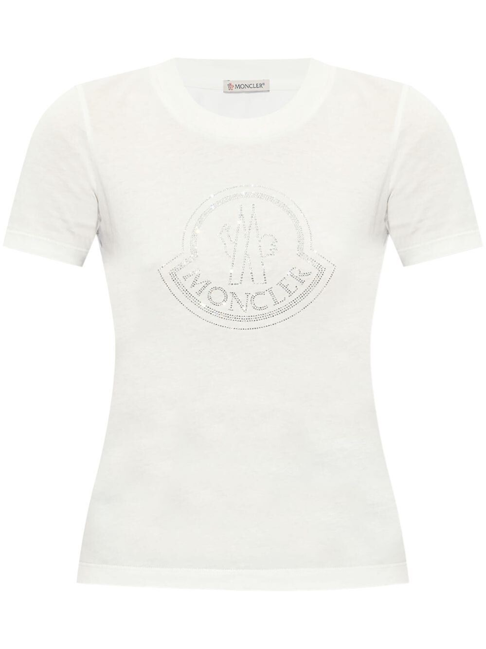Moncler Cotton T-shirt With Logo Print In White