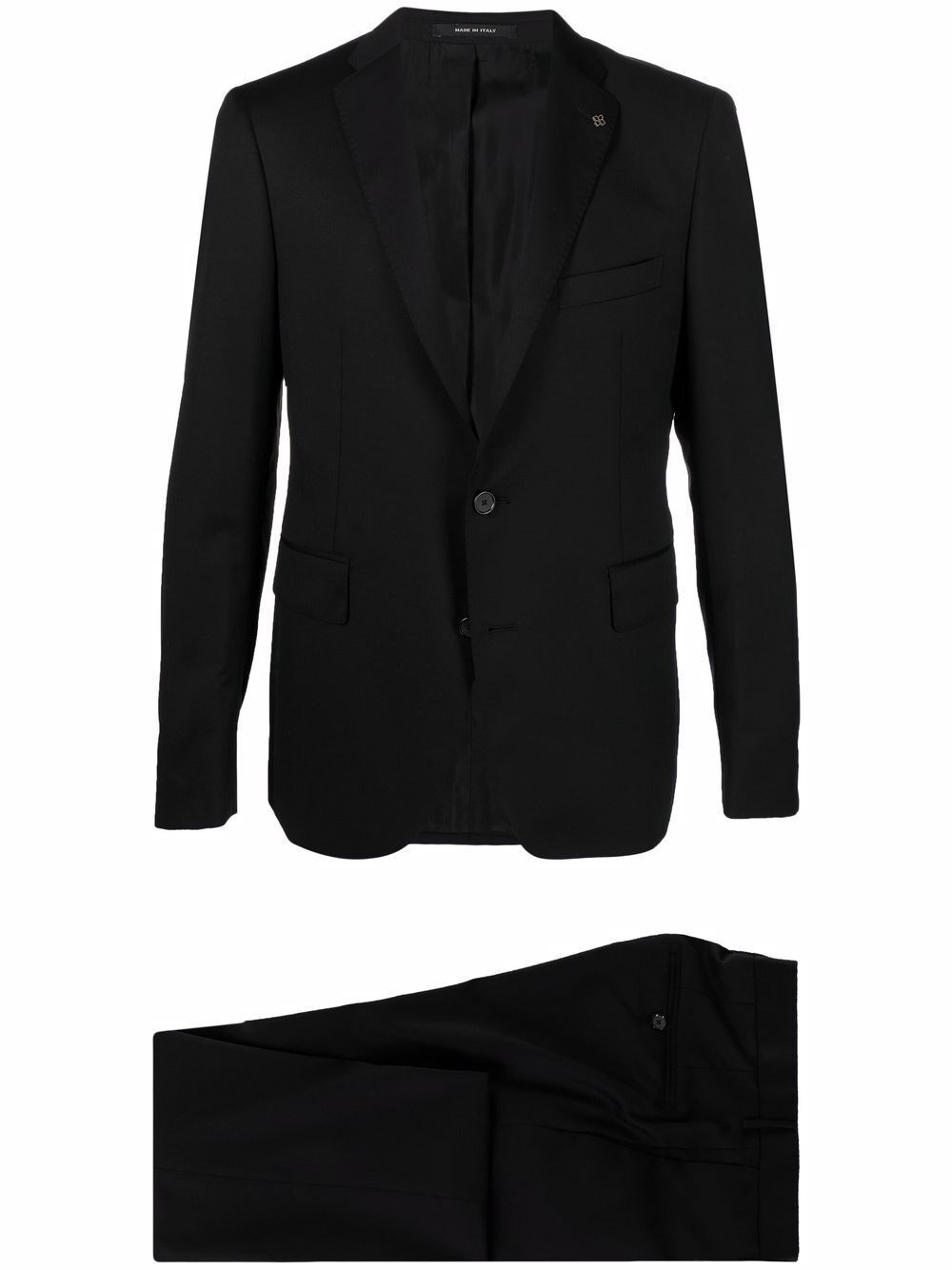 Tagliatore Men's Two Bottoms Suit In Black  