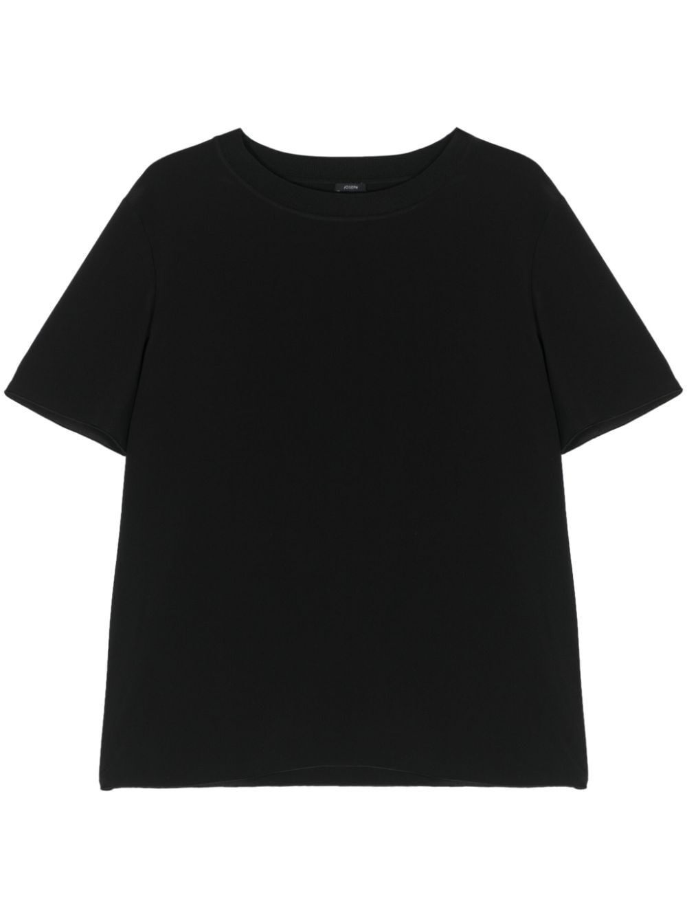 Joseph Rubin Crepe-de-soie Silk T-shirt In Black