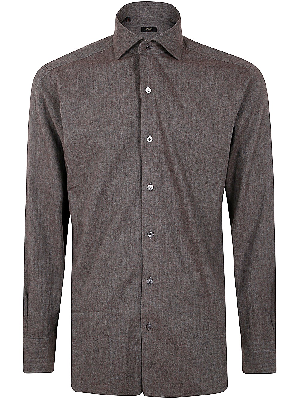 Barba Napoli Long Sleeve Button-down Shirt In Brown