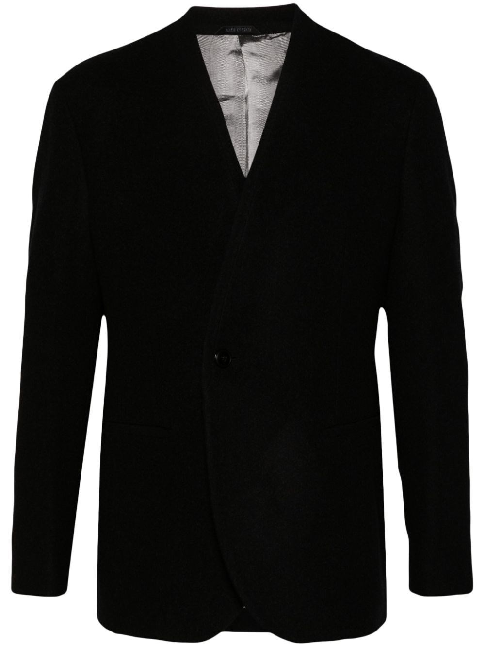 Giorgio Armani Virgin Wool Blazer In Black
