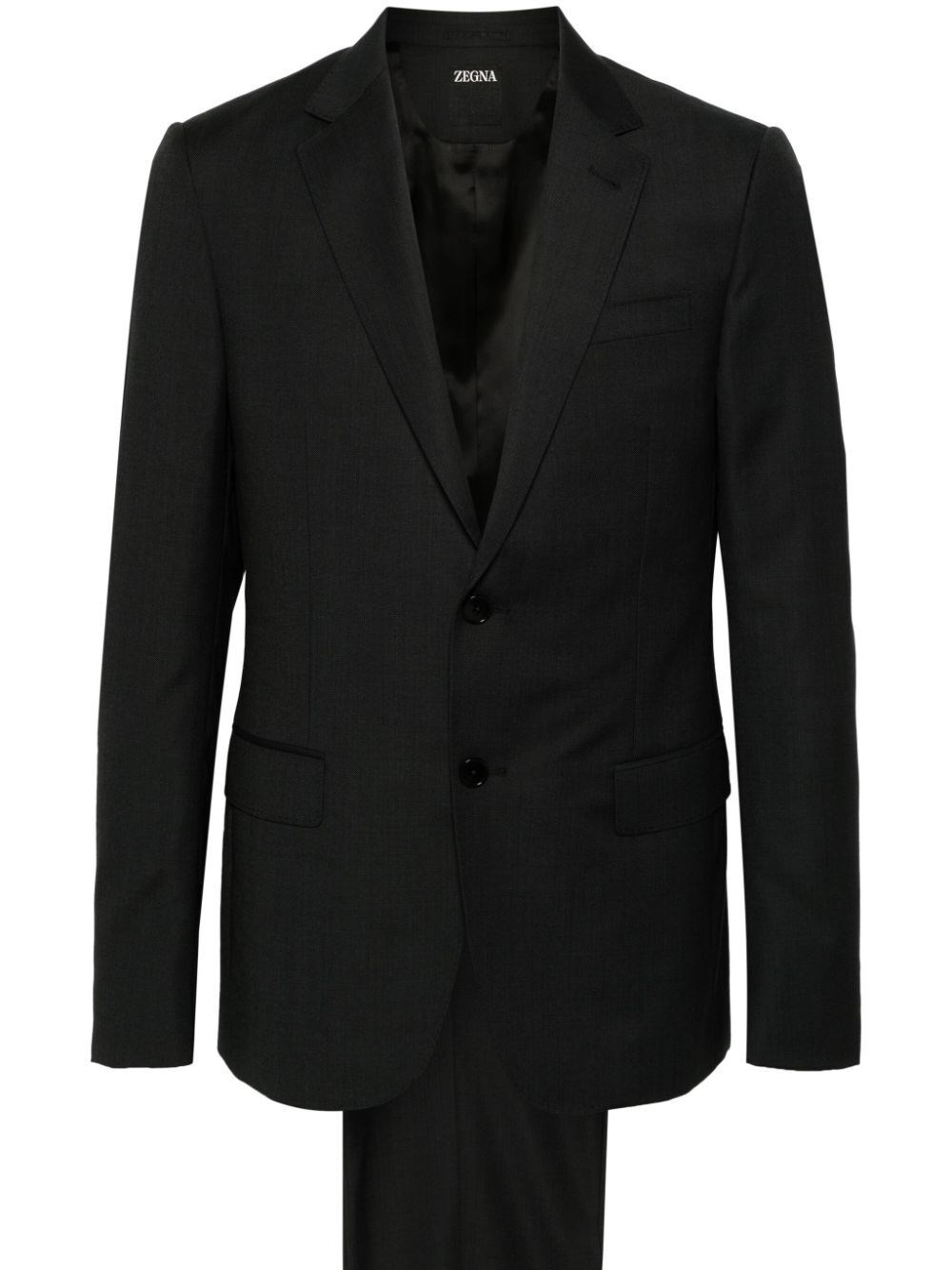 Zegna Wool Two-piece Suit In Gray