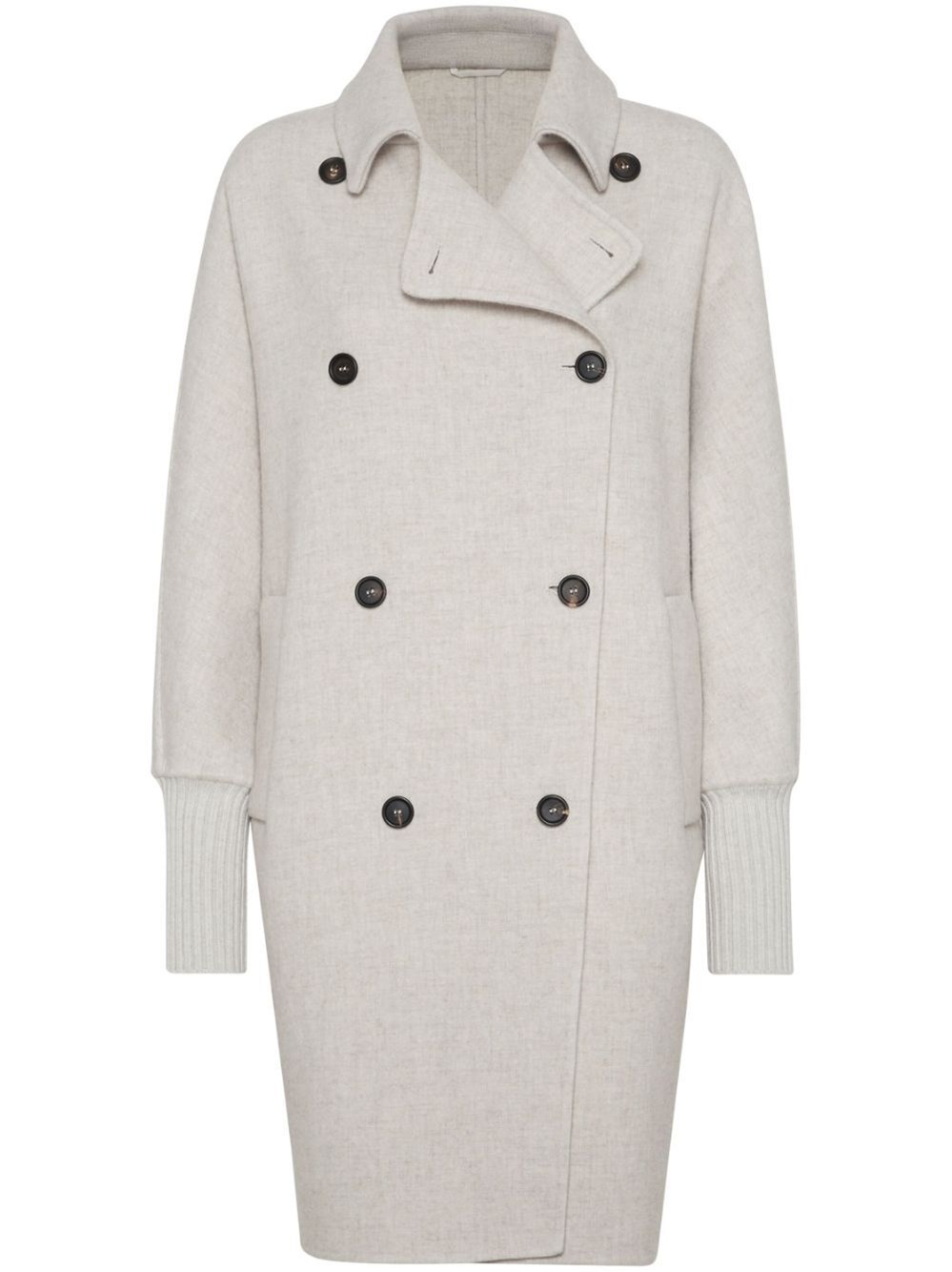 Brunello Cucinelli Women's Cashmere Blend Coat With Batwing Sleeves In Beige