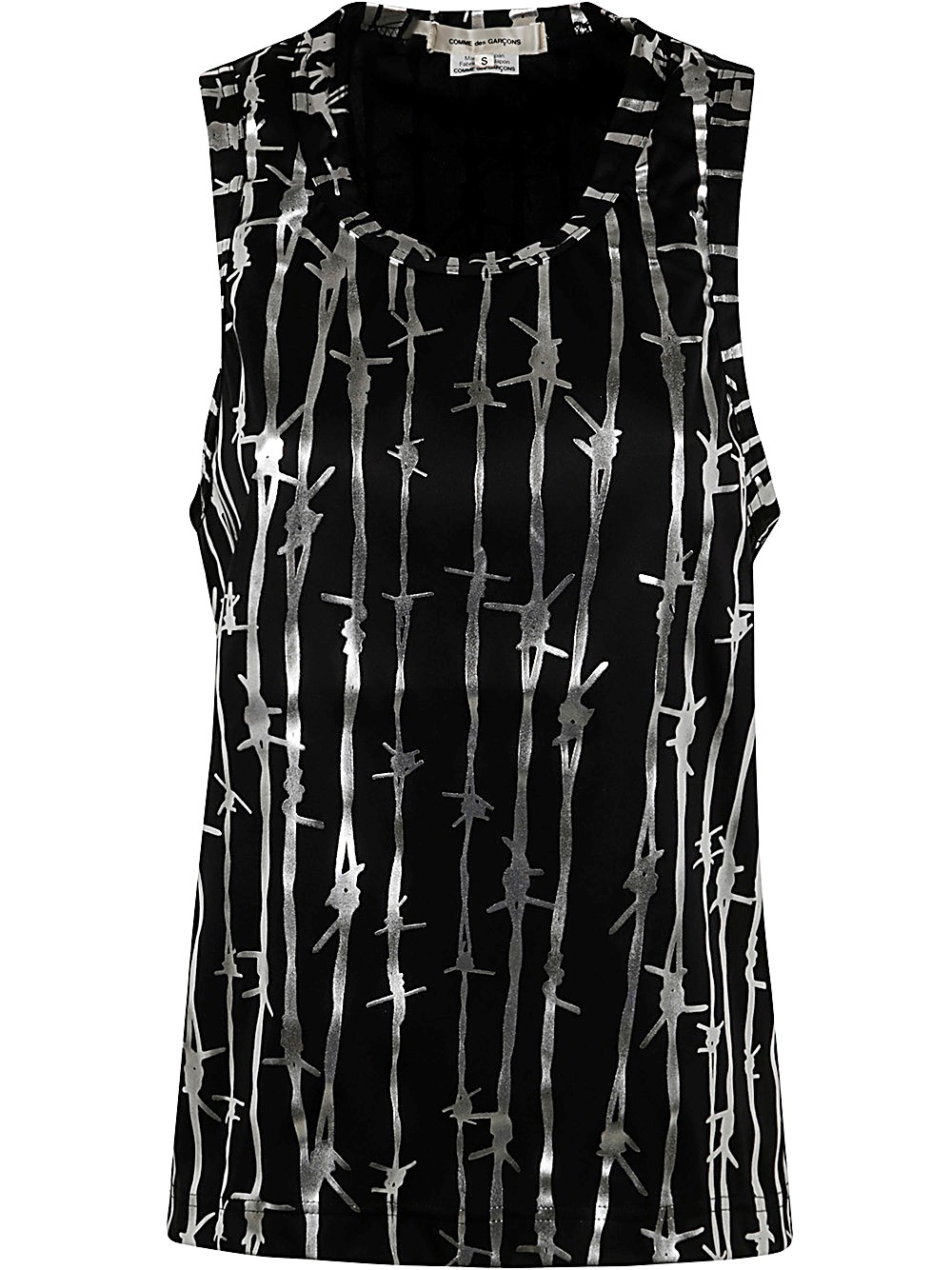 Comme Des Garçons Graphic-printed Vest In Black