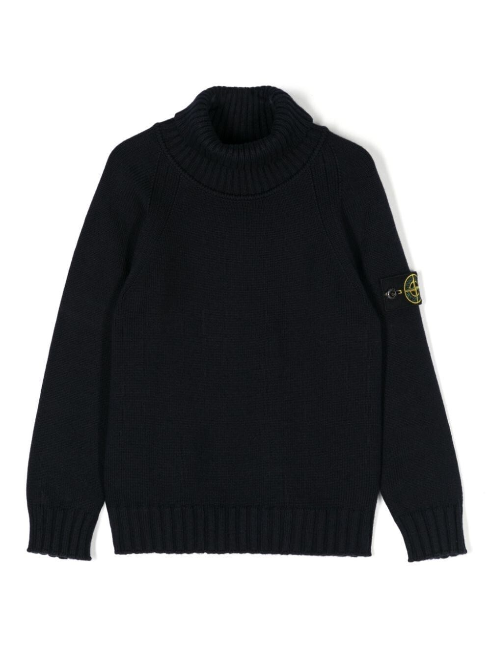 Stone Island Compass-badge Sweater In Blue