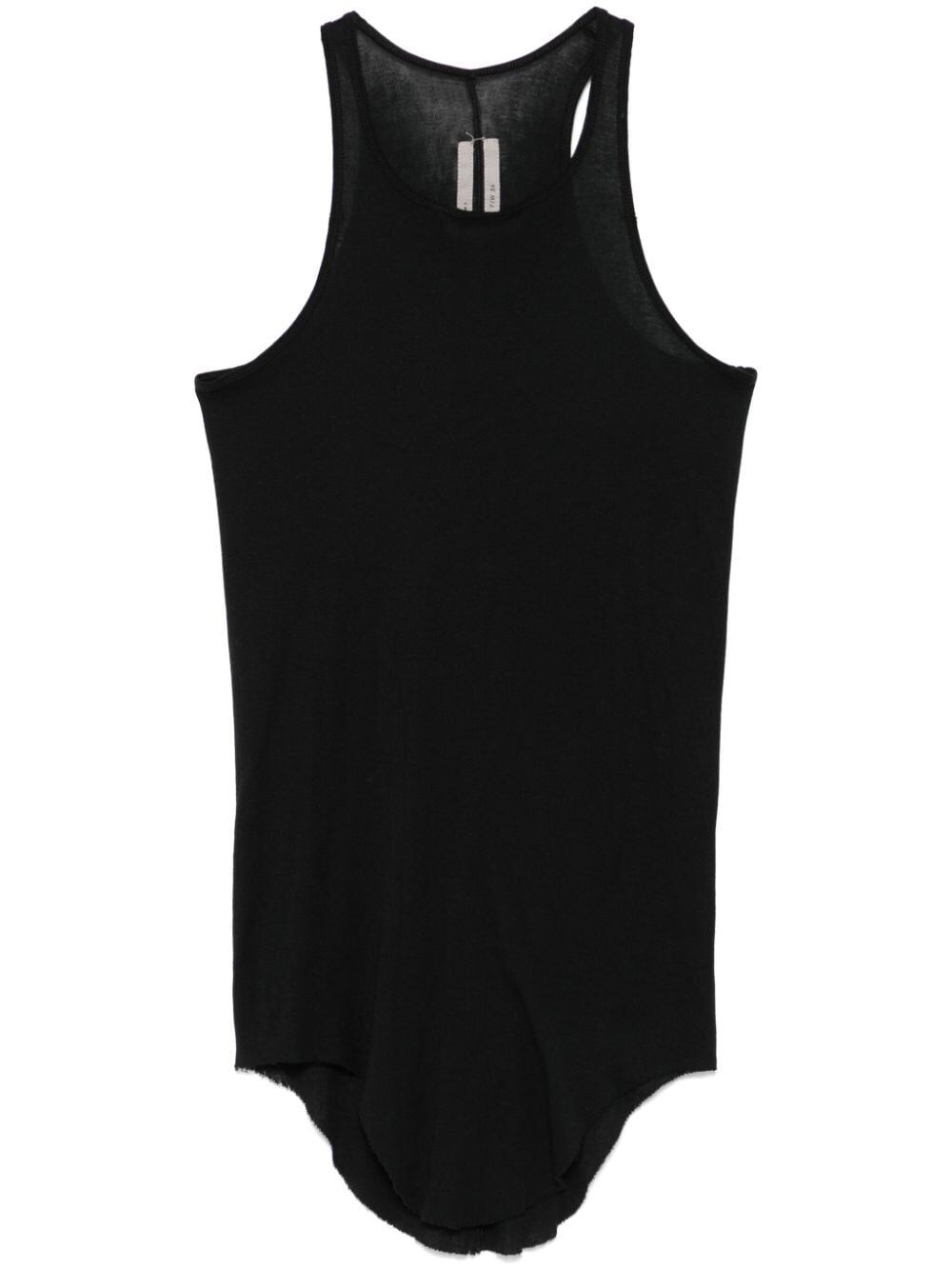 Rick Owens Fine-ribbed Tank Top In Black  