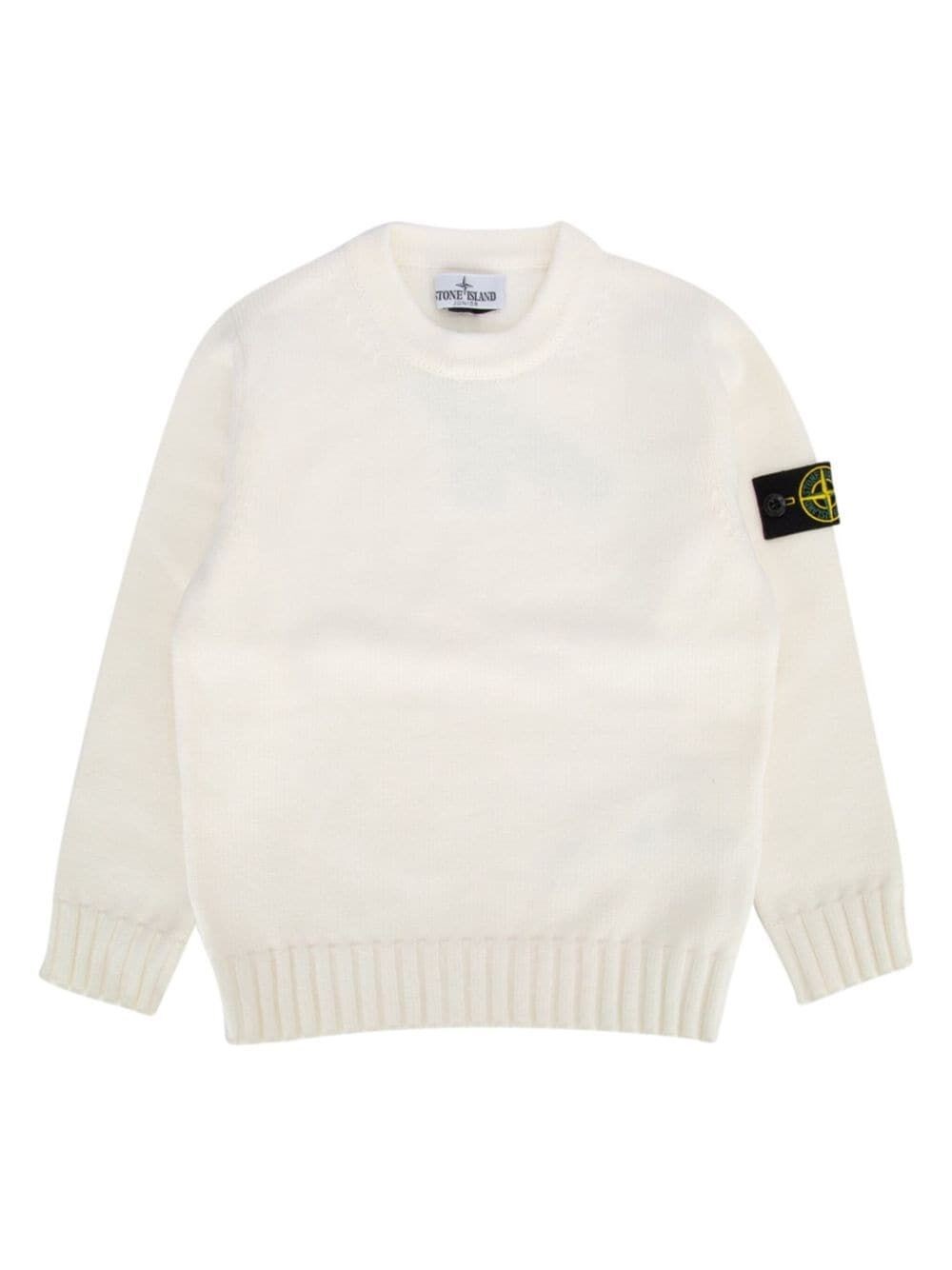 Stone Island Jumper Junior Kids In White