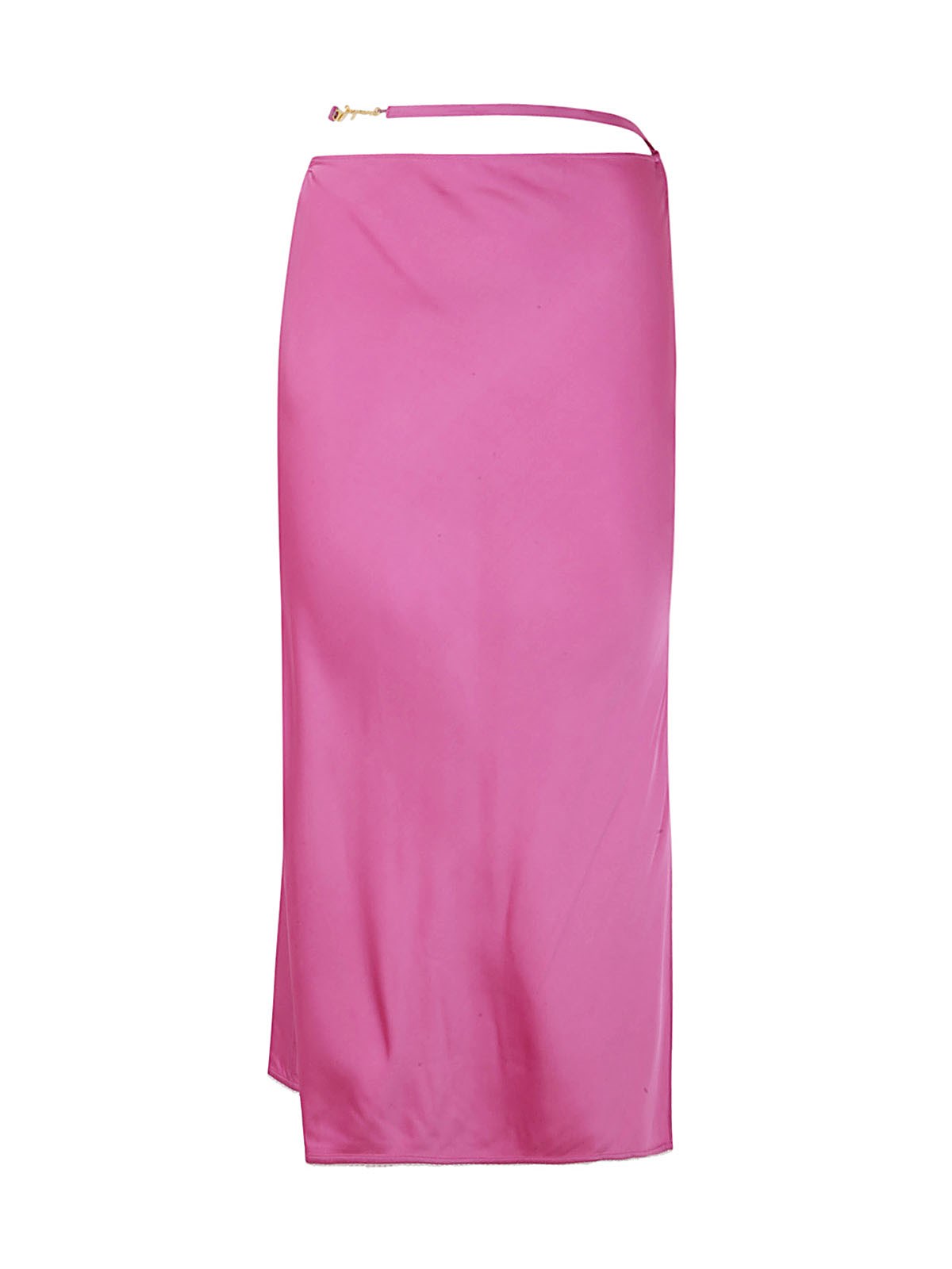 Jacquemus Logo-plaque Strap-detail Skirt In Pink