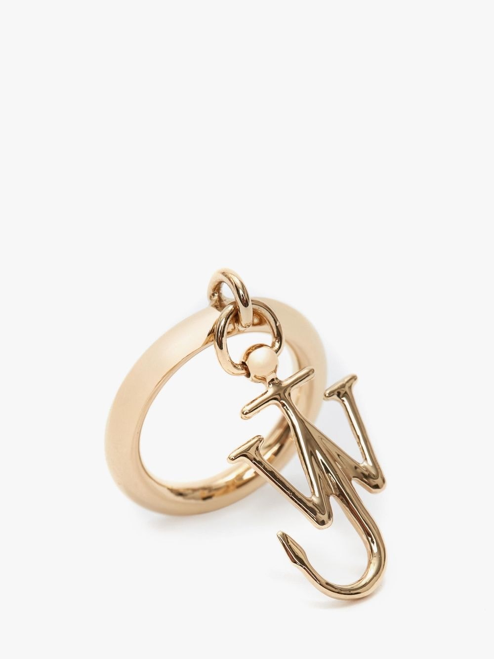 Jw Anderson J. W.anderson Jw Anchor Charm Ring In Metallic