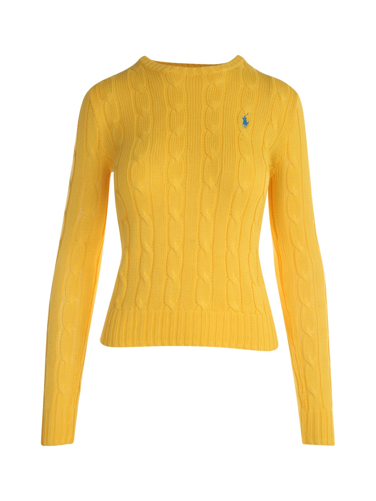 Polo Ralph Lauren Cable-knit Cotton Crewneck Sweater In Orange