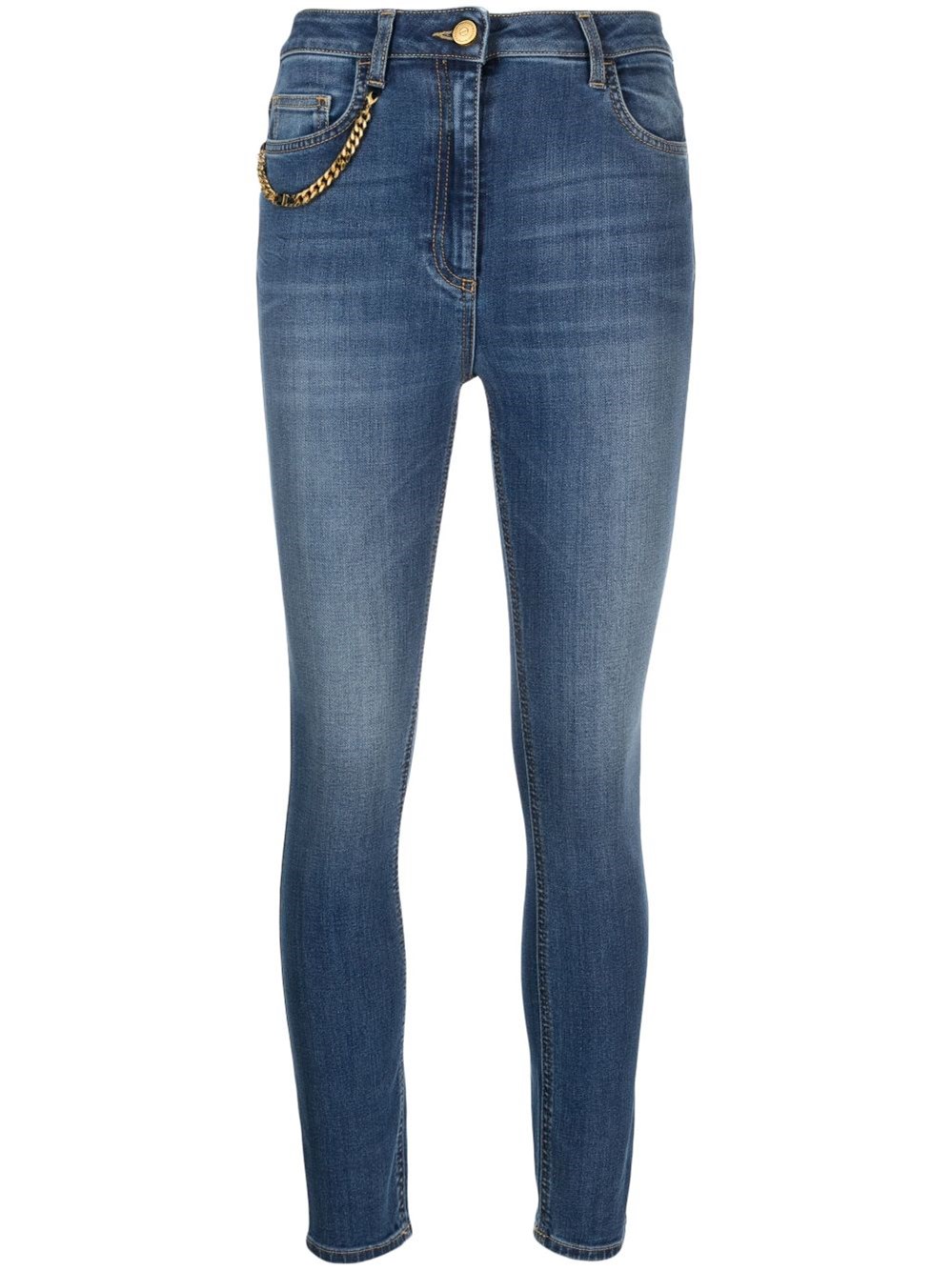 Elisabetta Franchi Striaght Leg Jeans In Blue