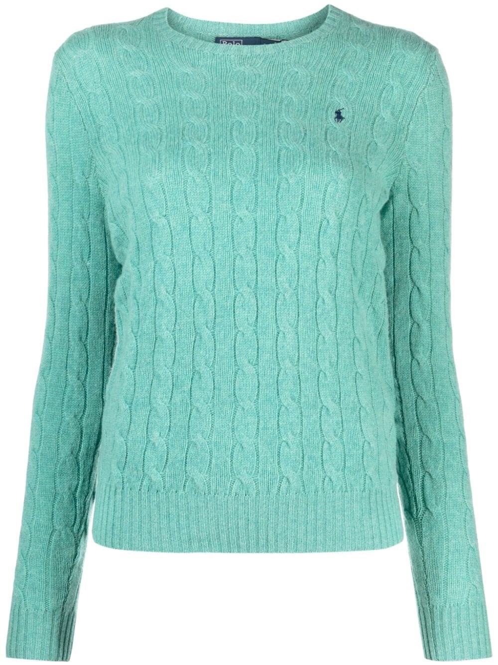 Polo Ralph Lauren Cable-knit Wool-cashmere Sweater In Green