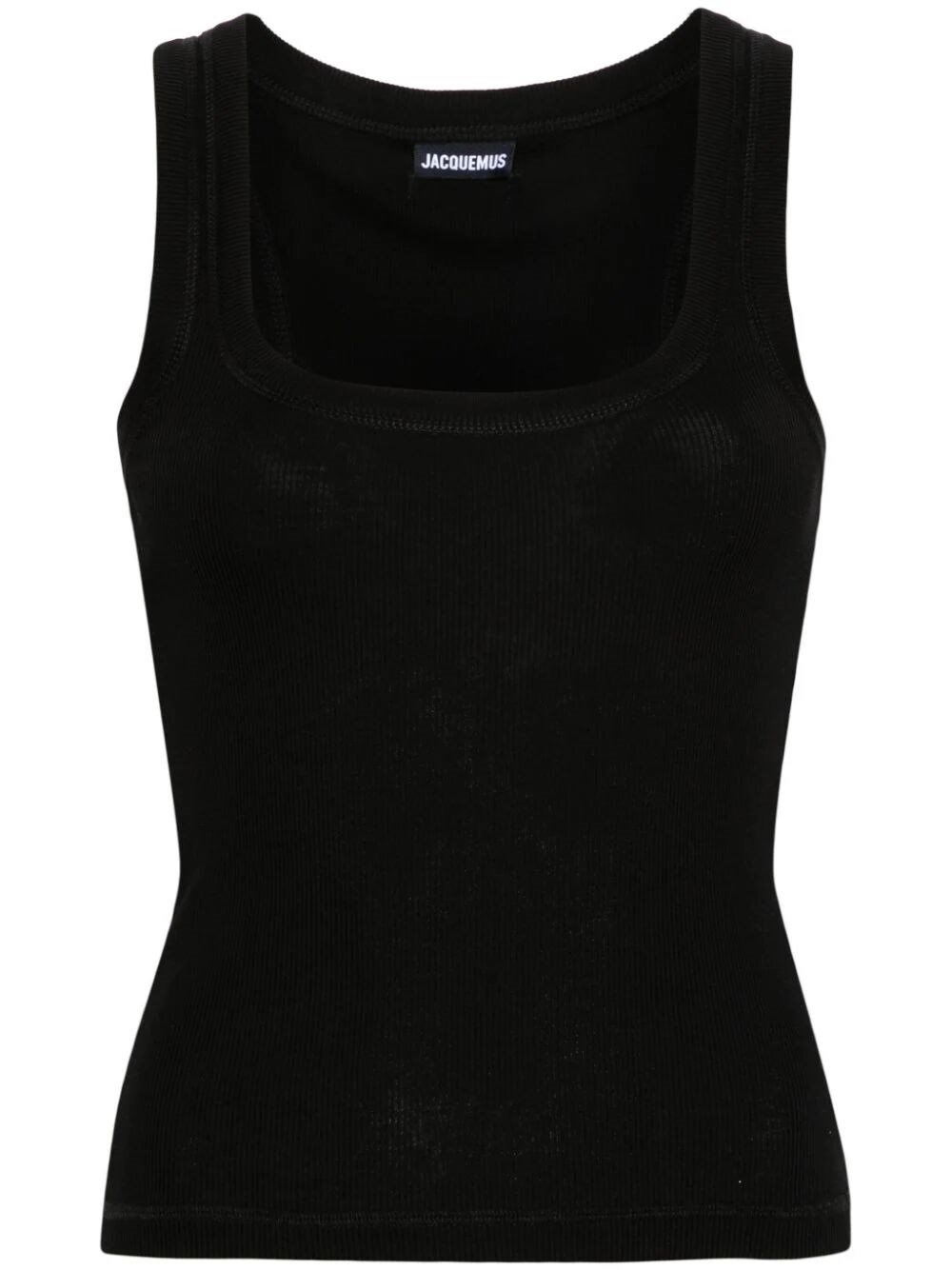 Jacquemus Black Les Classiques 'le Débardeur Gros Grain' Tank Top In Black