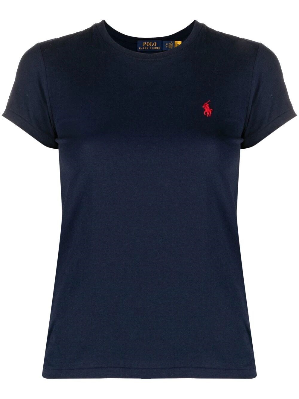 Polo Ralph Lauren Cotton Jersey Crewneck T-shirt Clothing In Blue