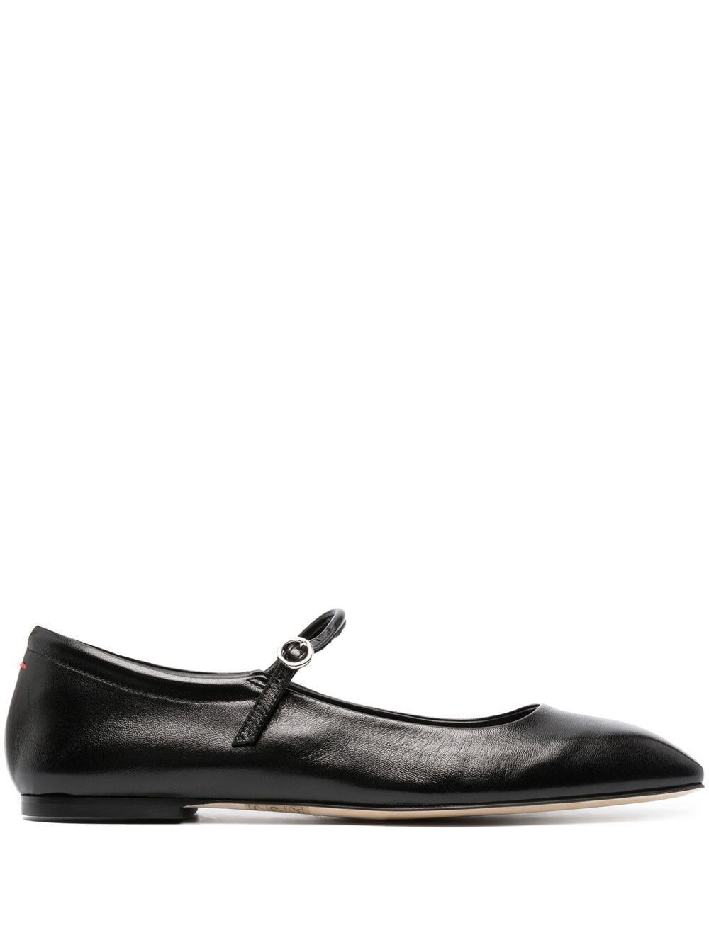 Aeyde Maryjane Leather Ballerina Shoes In Black