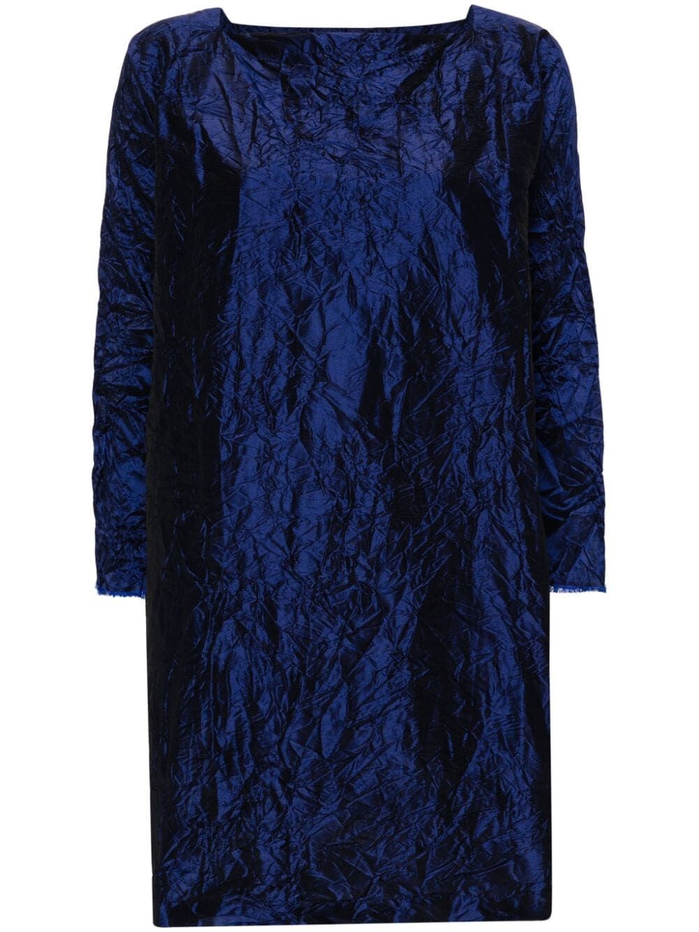 Daniela Gregis Crinkled Mini Dress In Blue
