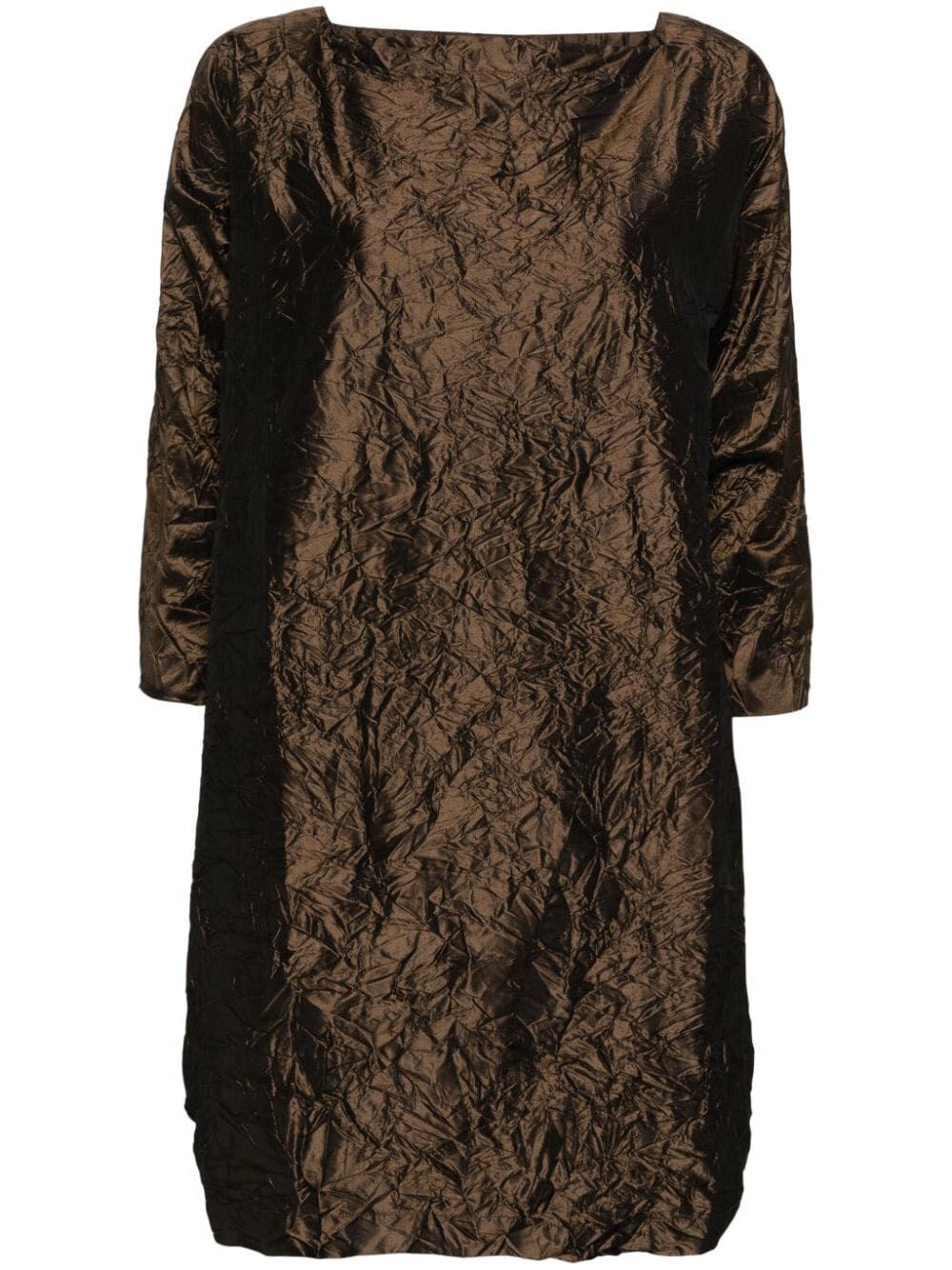 Daniela Gregis Luciana Short Dress In Brown