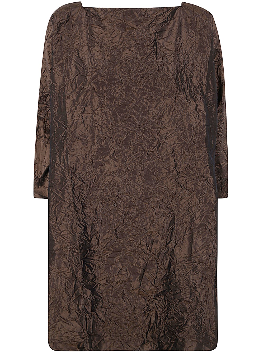 Daniela Gregis Silk Mini Dress In Brown
