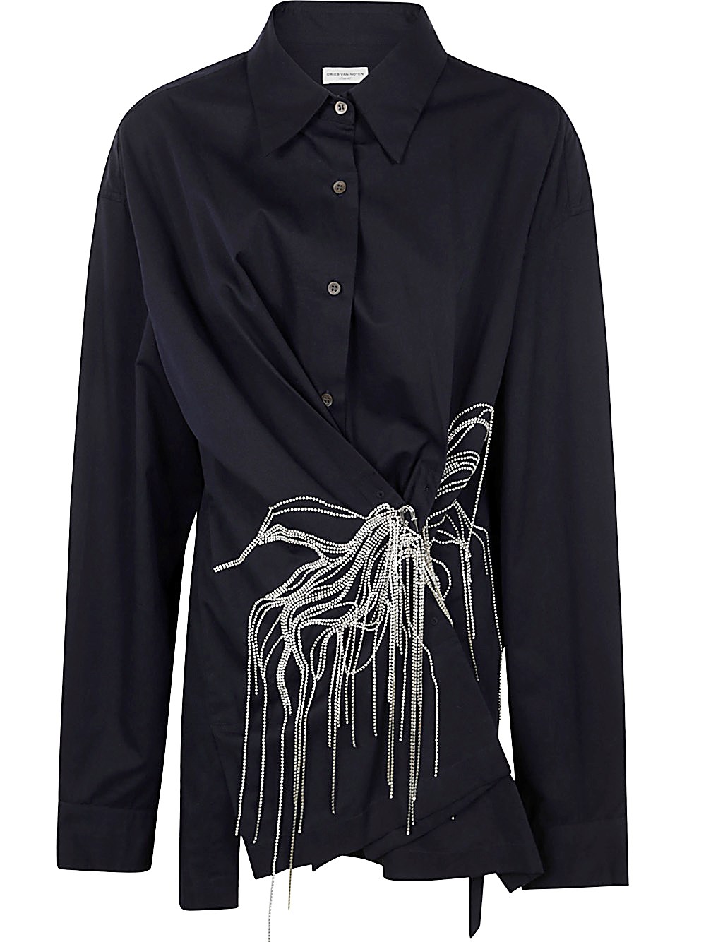 Dries Van Noten Women's Clicks Emb 9295 W.w.shirt In Blue