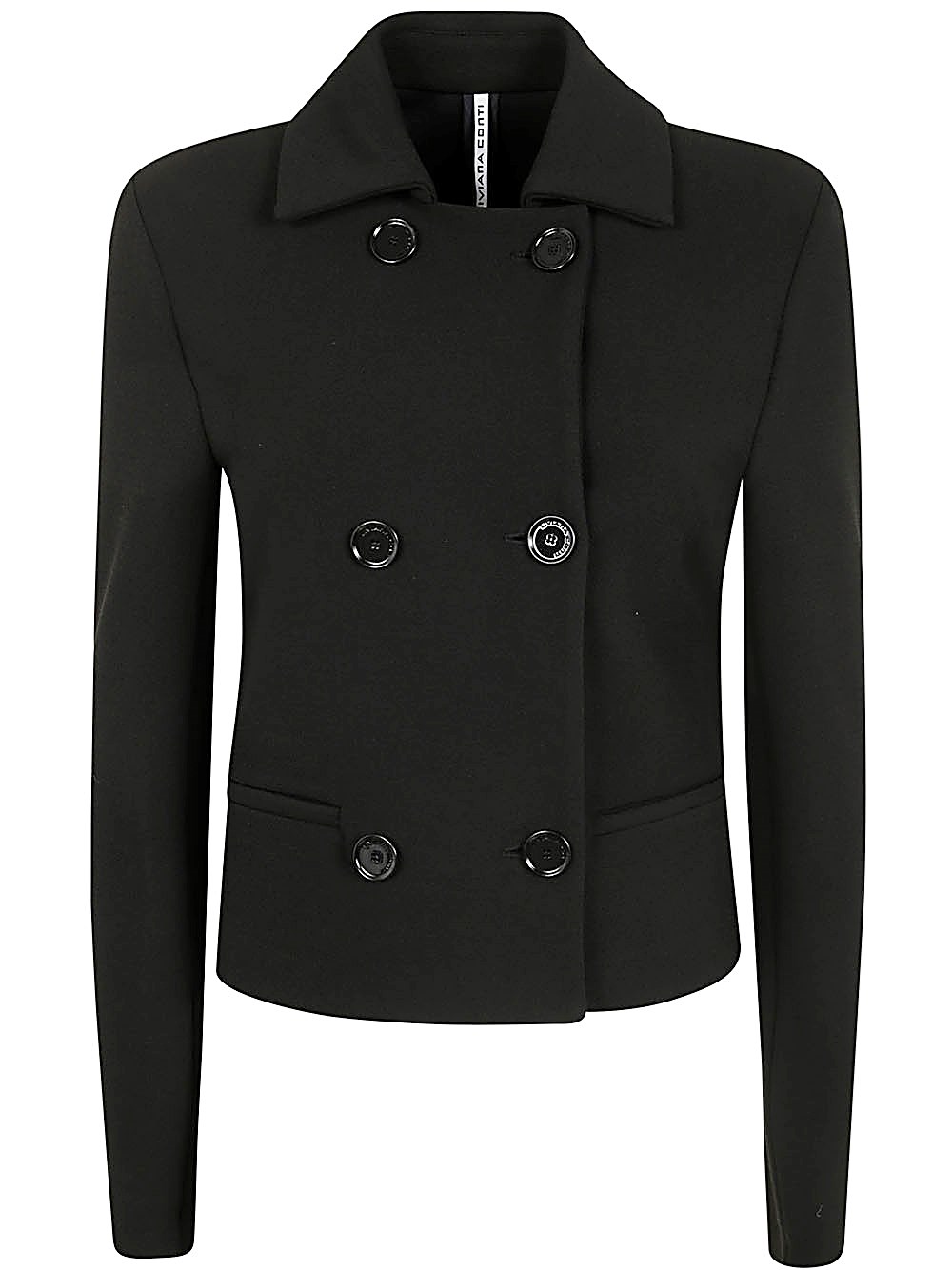 Liviana Conti Check Jacket In Black