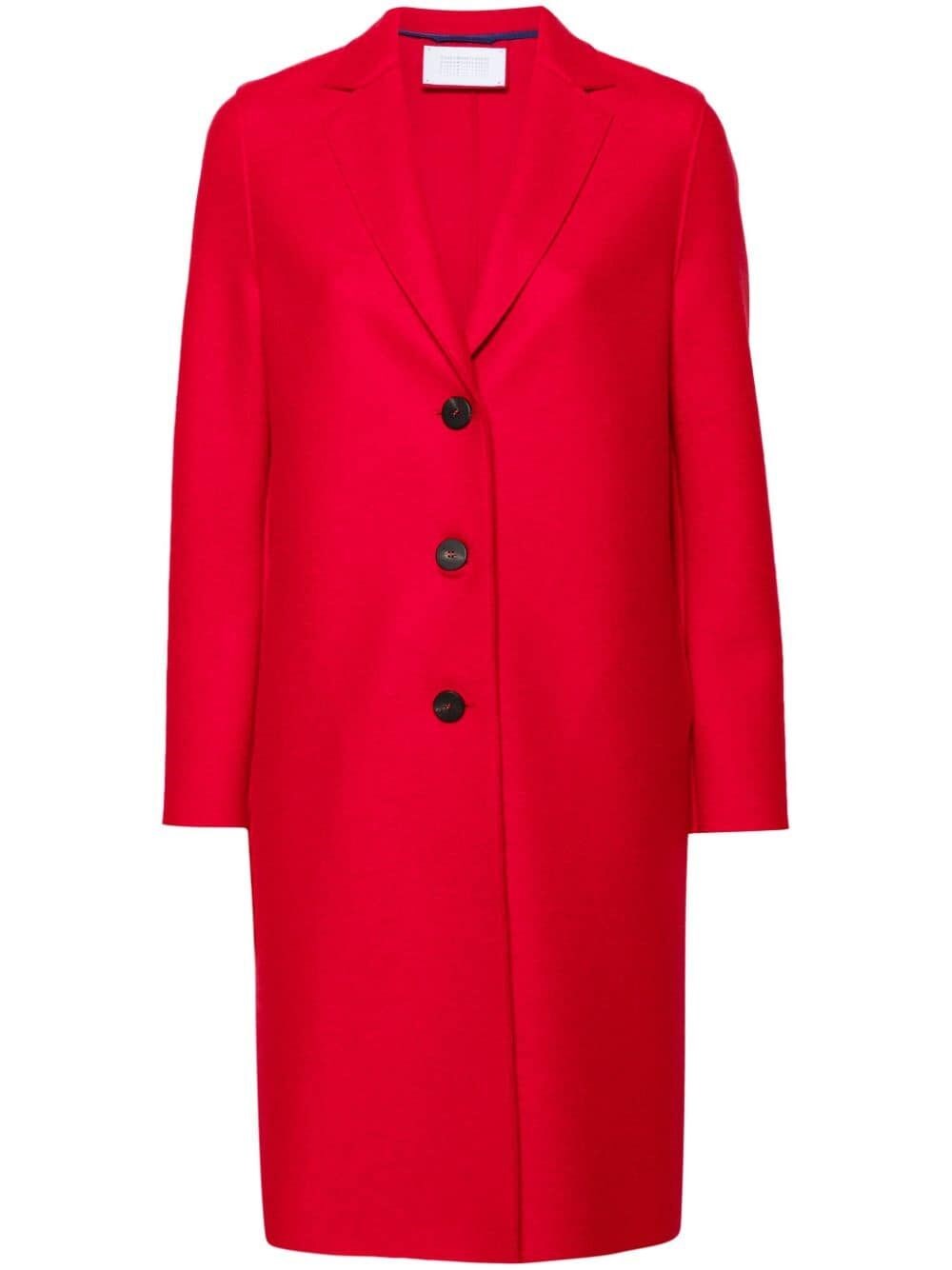 Harris Wharf London Wool Coat In Red