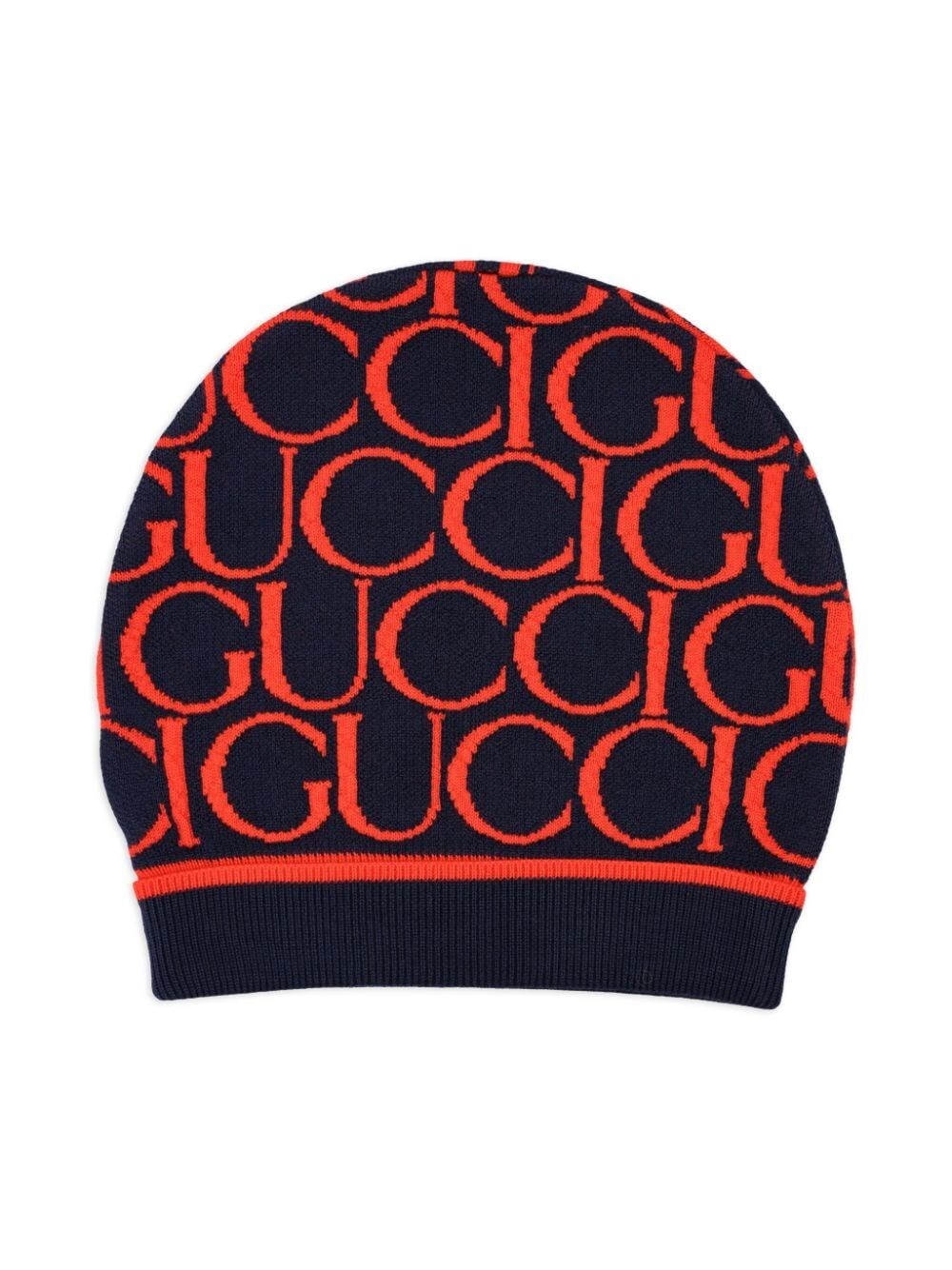 Gucci Logo-jacquard Beanie In Blue