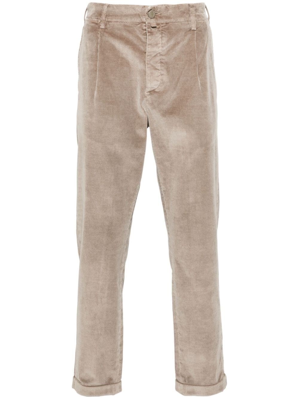 Jacob Cohen Men Crop Slim Single Pence Henry Pant In Gray