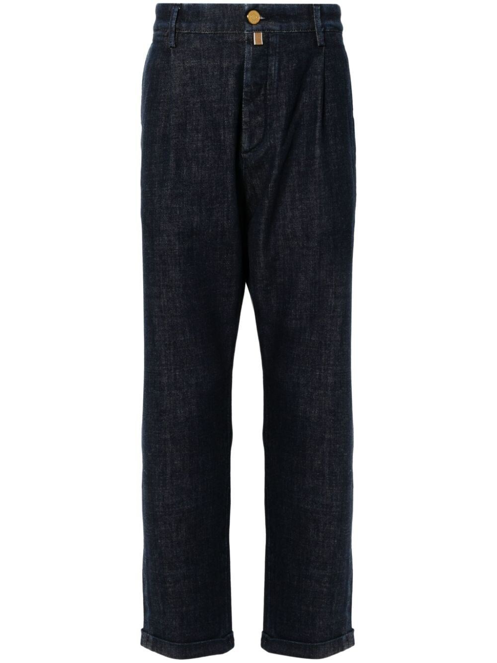 Jacob Cohen Men's Crop Slim Single Pence Henry Pant In Black  