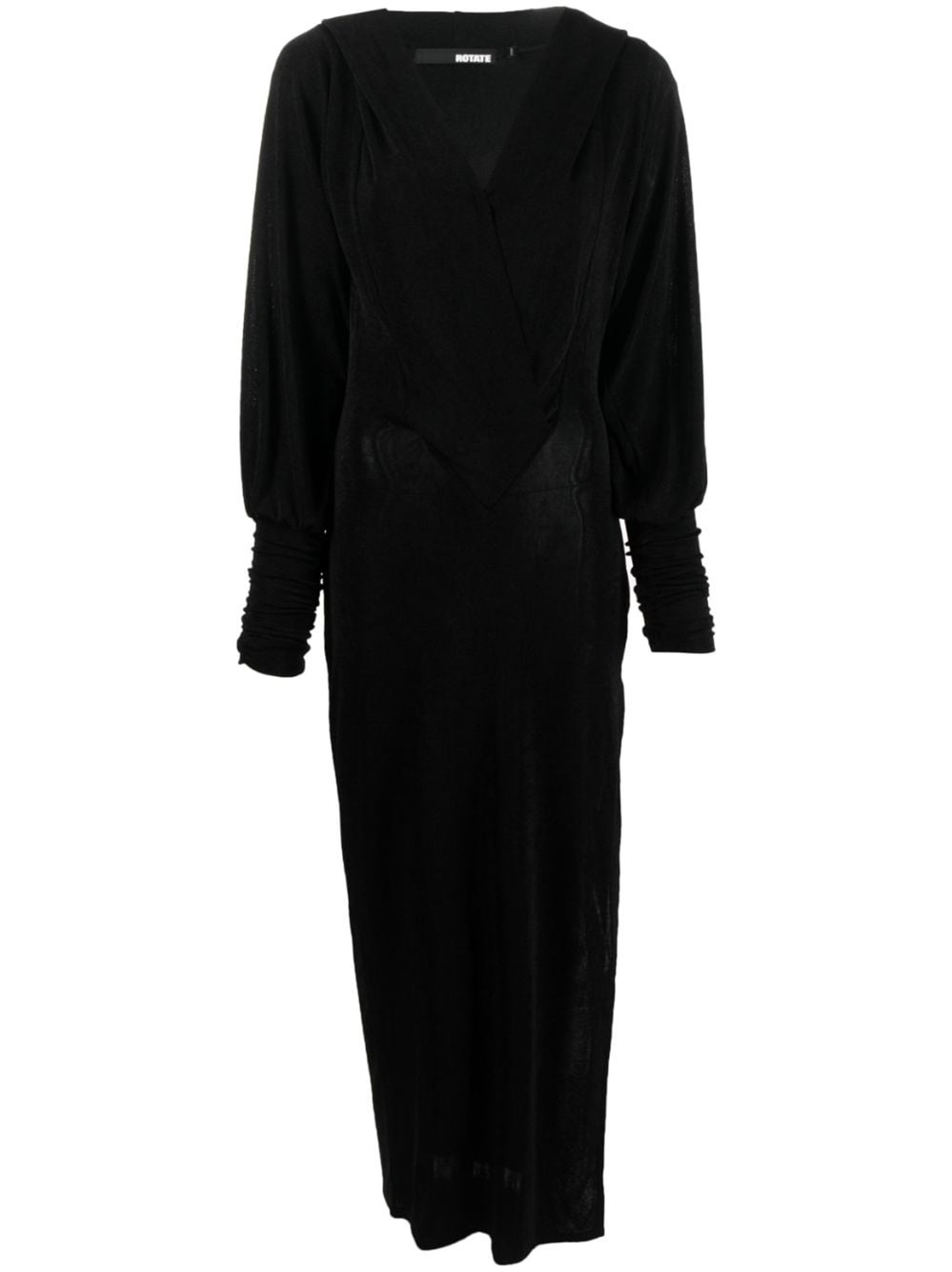 Rotate Birger Christensen Black Long Maxi Dress In Black  