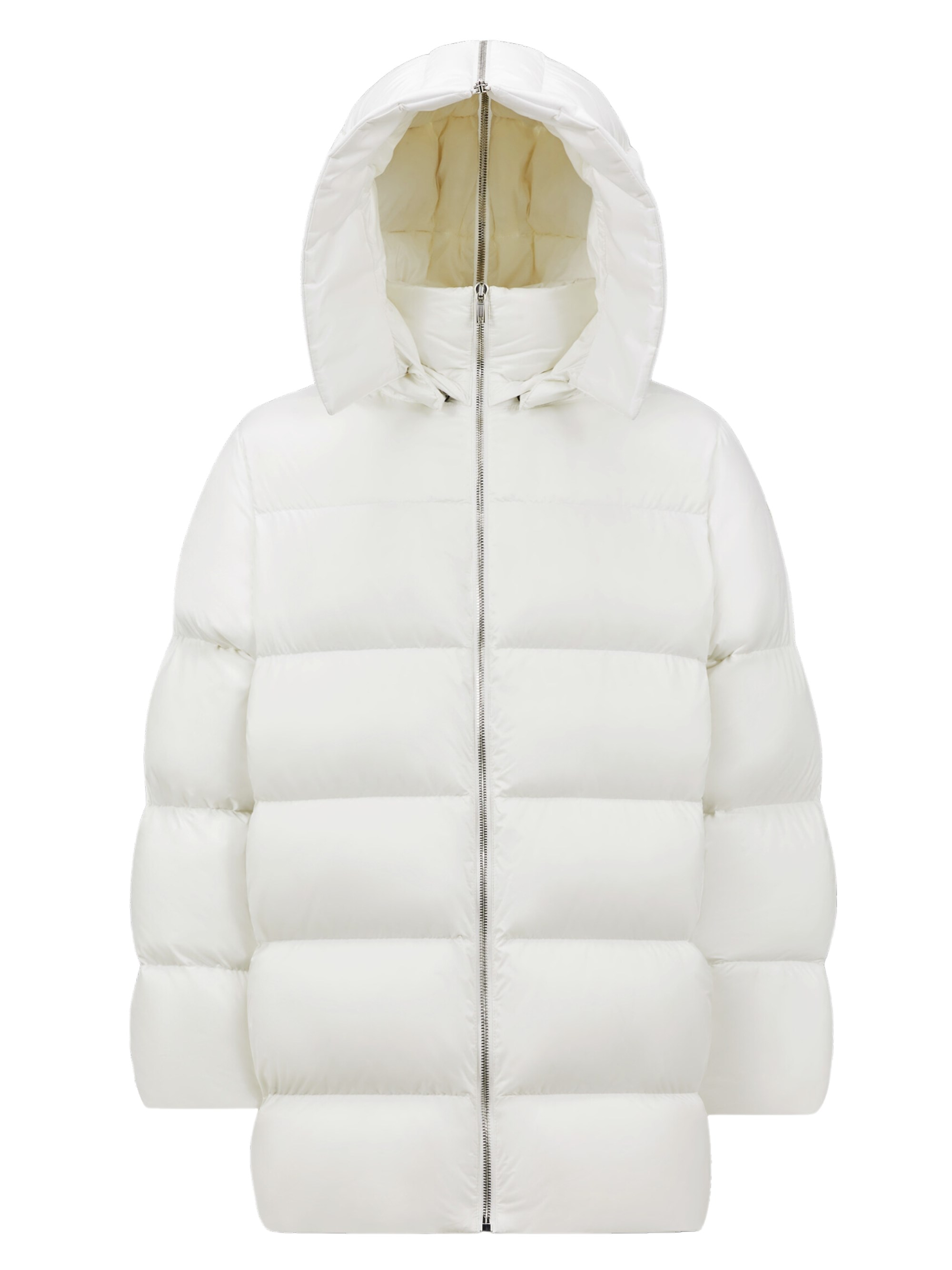 Moncler Genius Hooded Cyclopic Coat In White