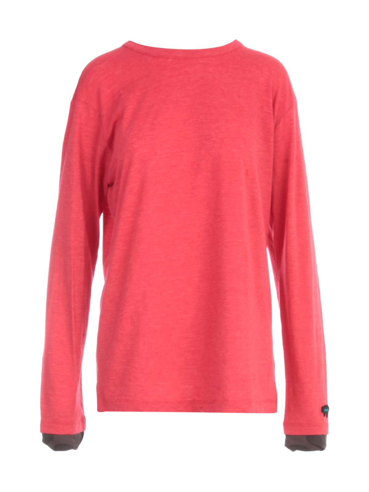 Y's Uneven Yarn X Pe Polka Pig L/s T-shirt In Red