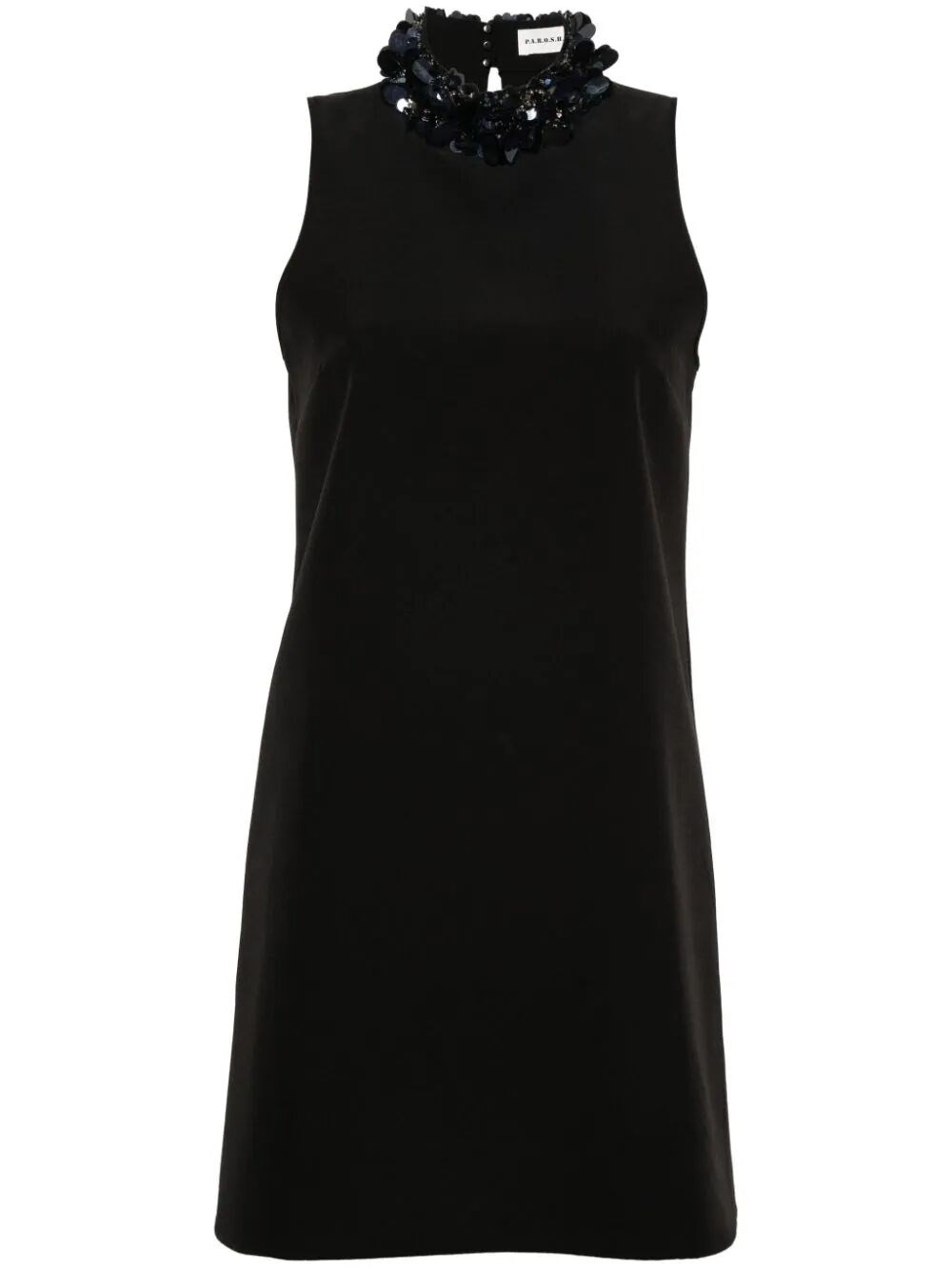 P.a.r.o.s.h Sequin-embellished Column Dress In Black