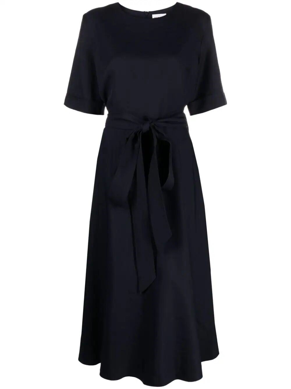 P.a.r.o.s.h Parosh Short Sleeves Crew Neck Chemisier Dress In Blue
