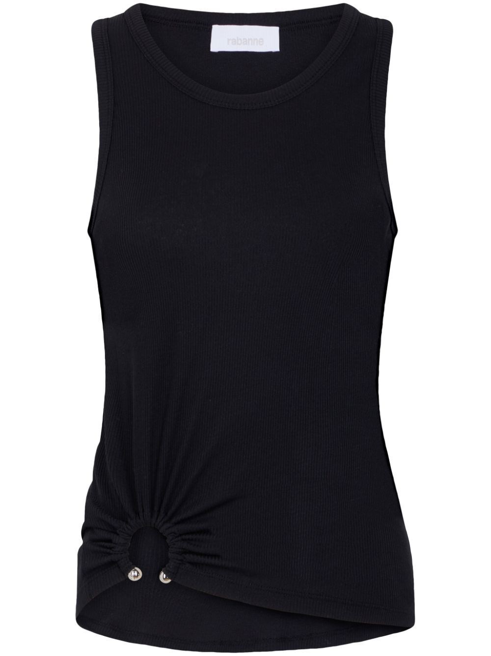 Rabanne Jersey Tank Top In Black
