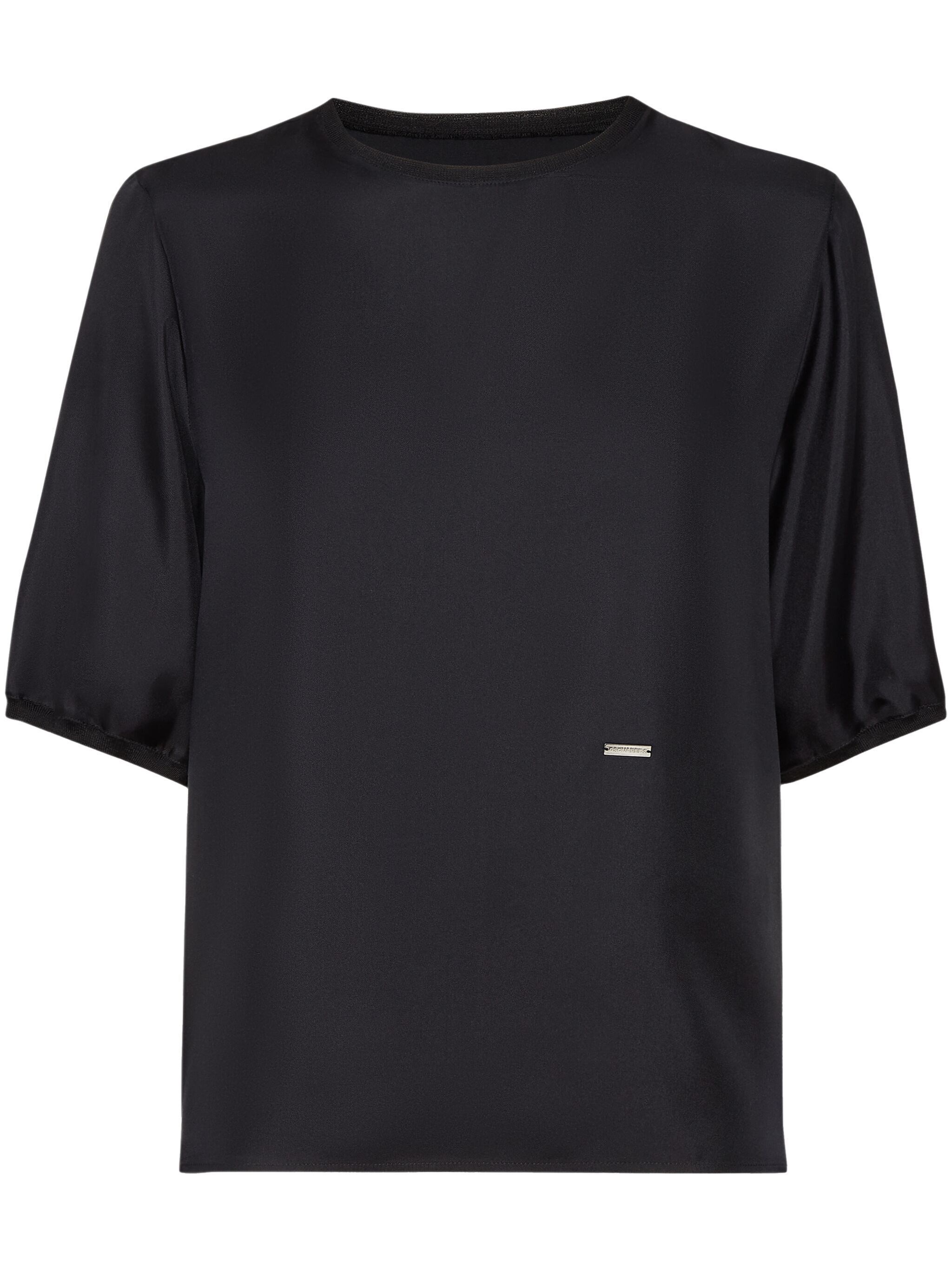 Dsquared2 Short Sleeves T-shirt Blouse In Black  