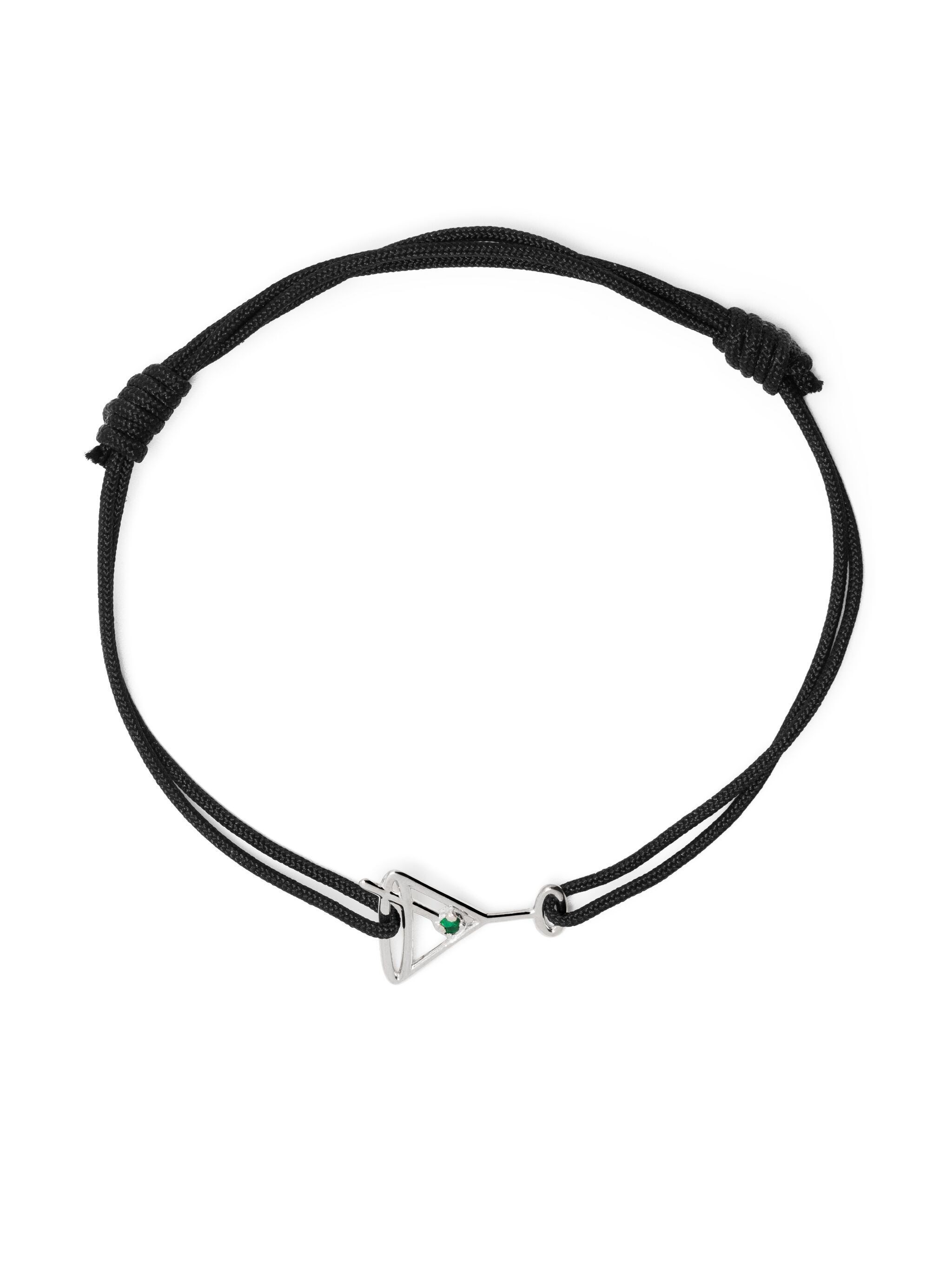 Aliita Martini Esmeralda Cord Bracelet In Black  