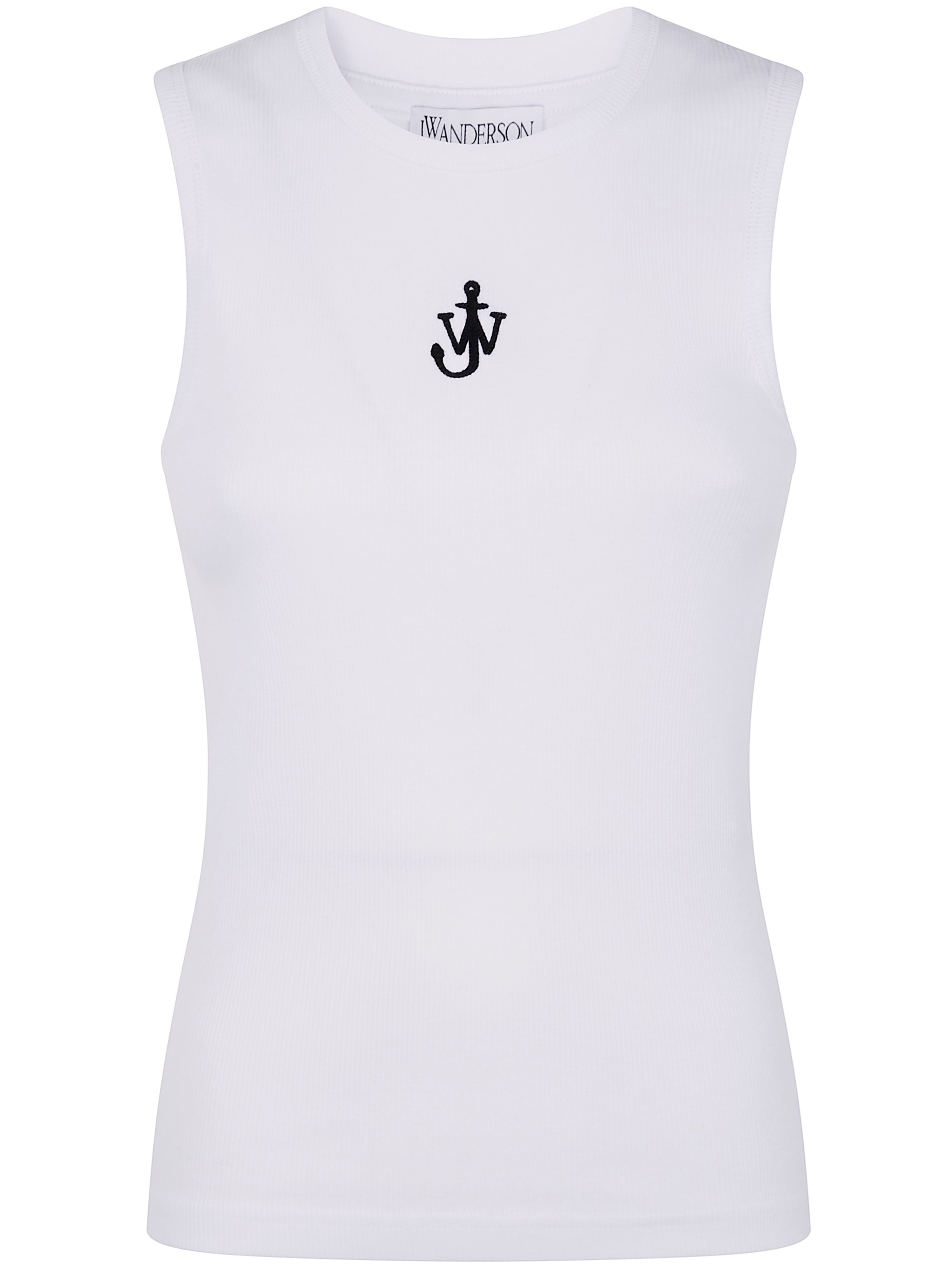 Jw Anderson J. W. Anderson 'anchor' White Cotton Tank Top In White