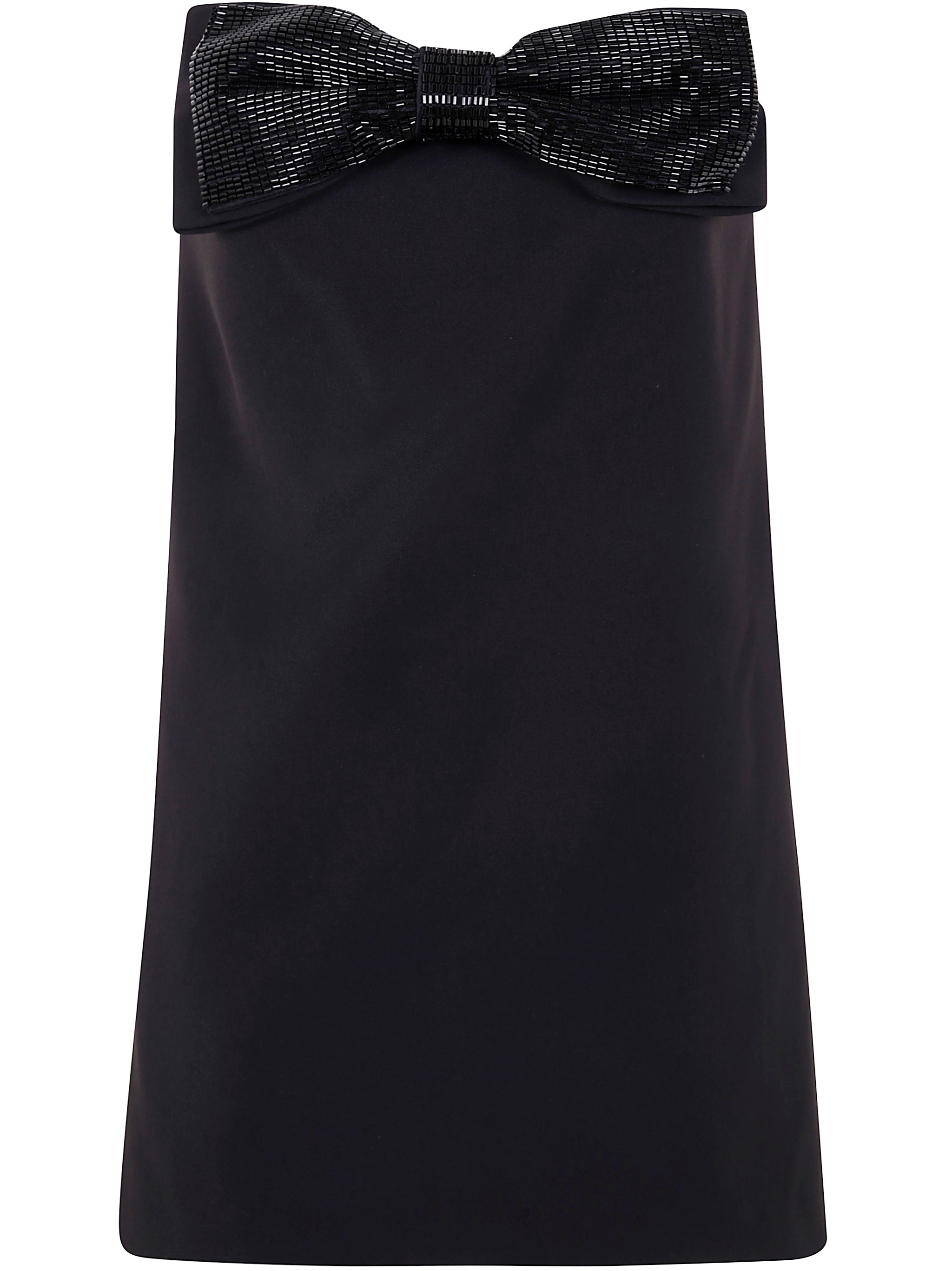 SELF-PORTRAIT Black Crepe Bandeau Mini Dress