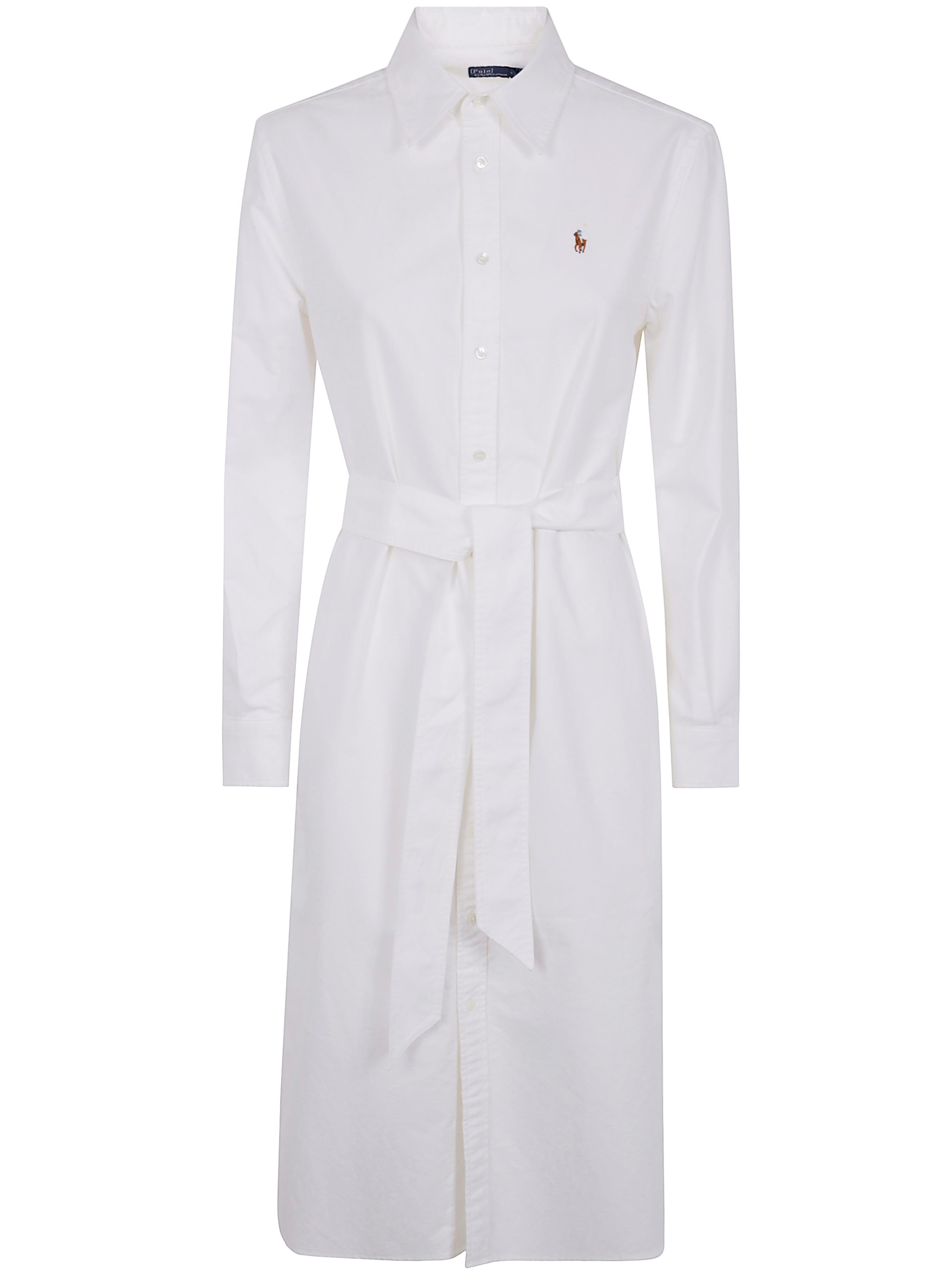 Polo Ralph Lauren Cory Long Sleeve Day Dress In White
