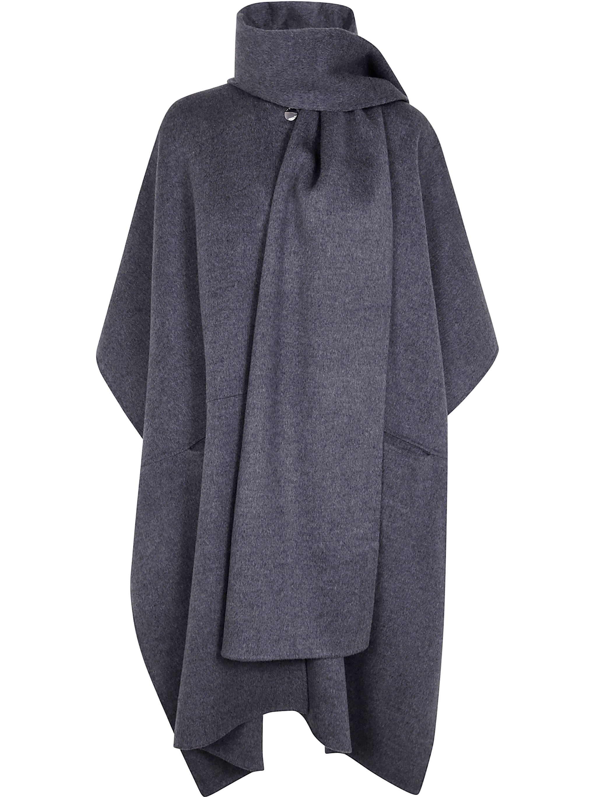 Totême Doublé Scarf Coat In Gray