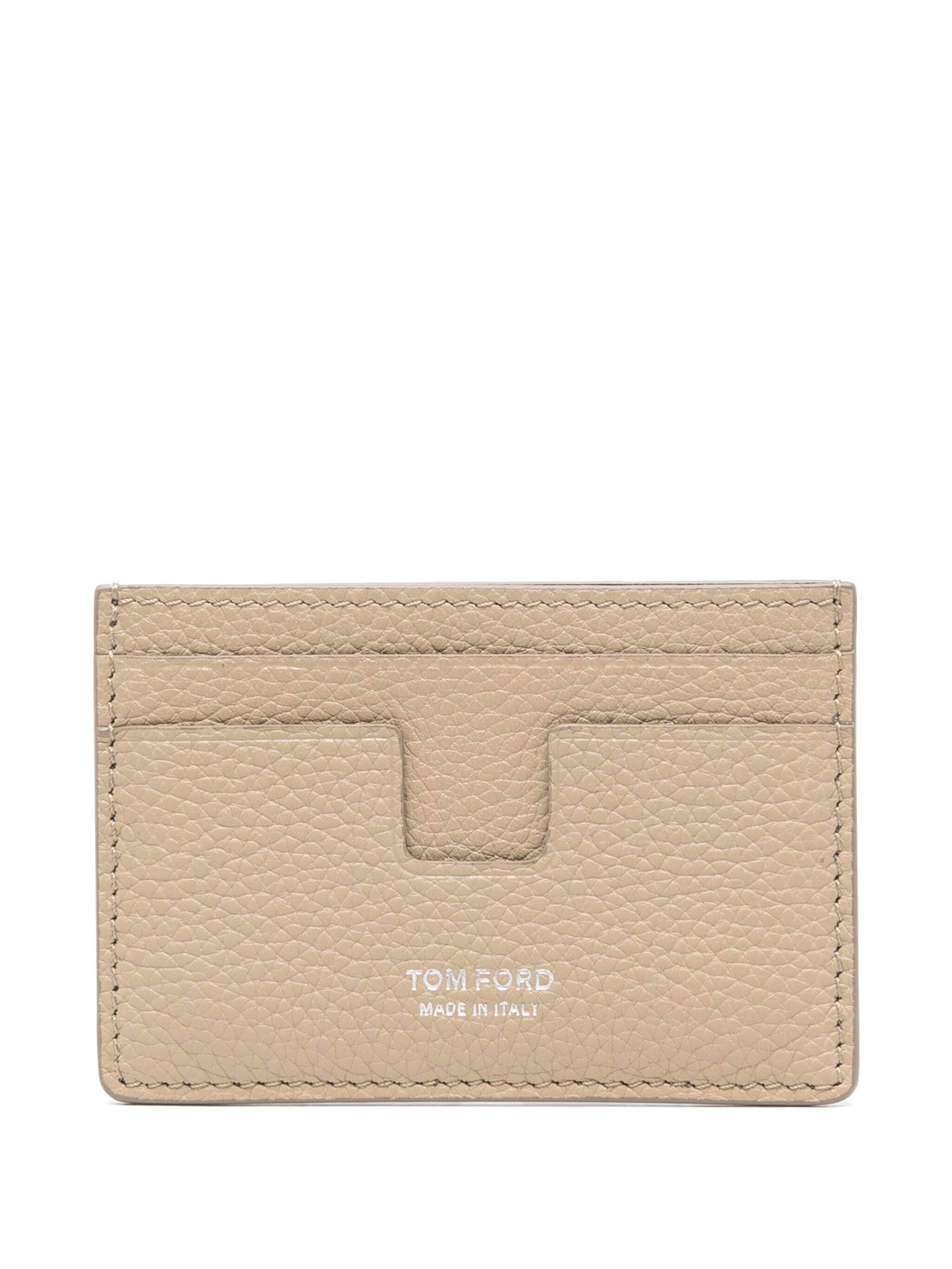 Tom Ford Mens Credit Card Holder In Beige