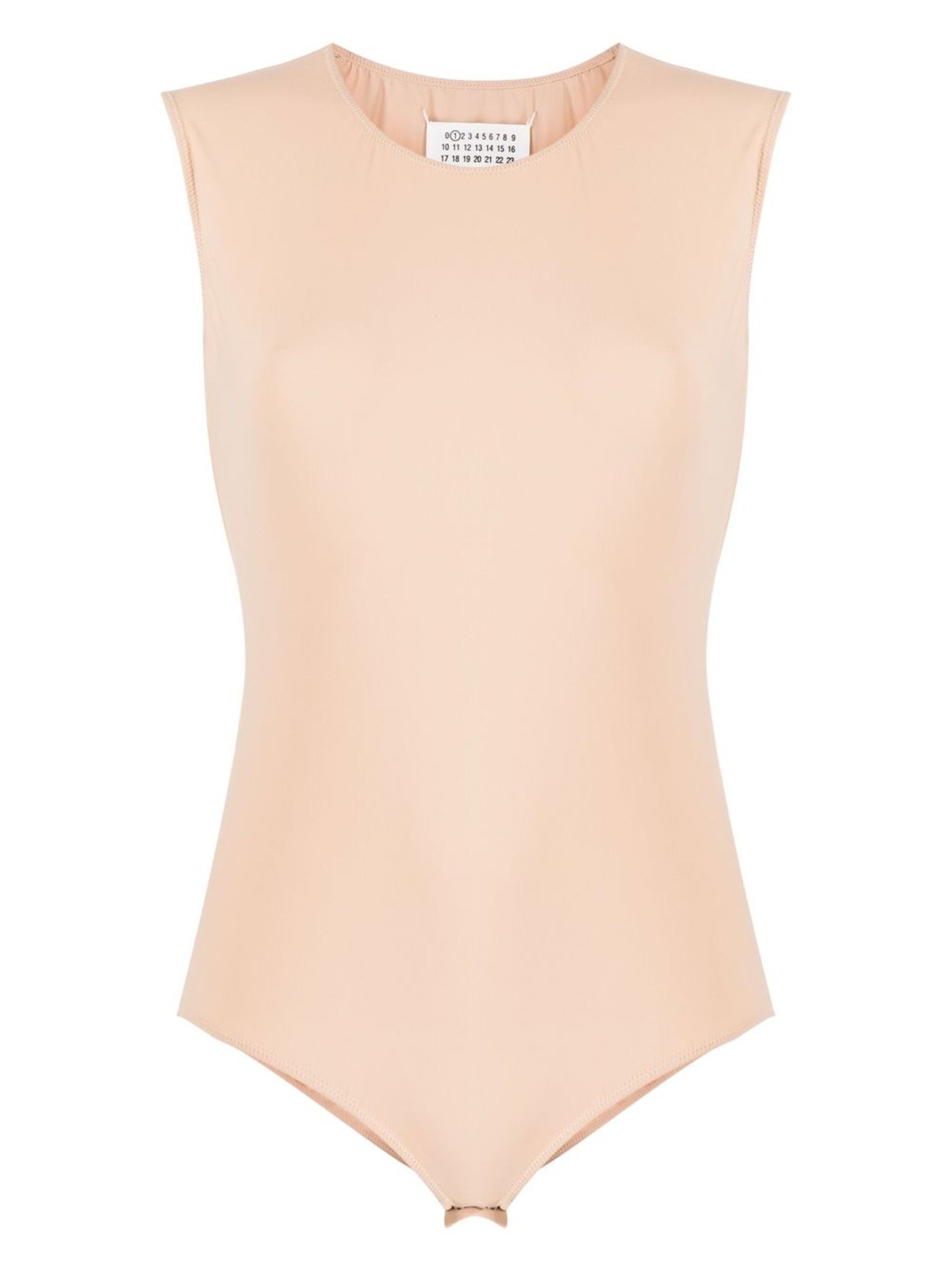Maison Margiela Women's Sleeveless Bodysuit In Beige