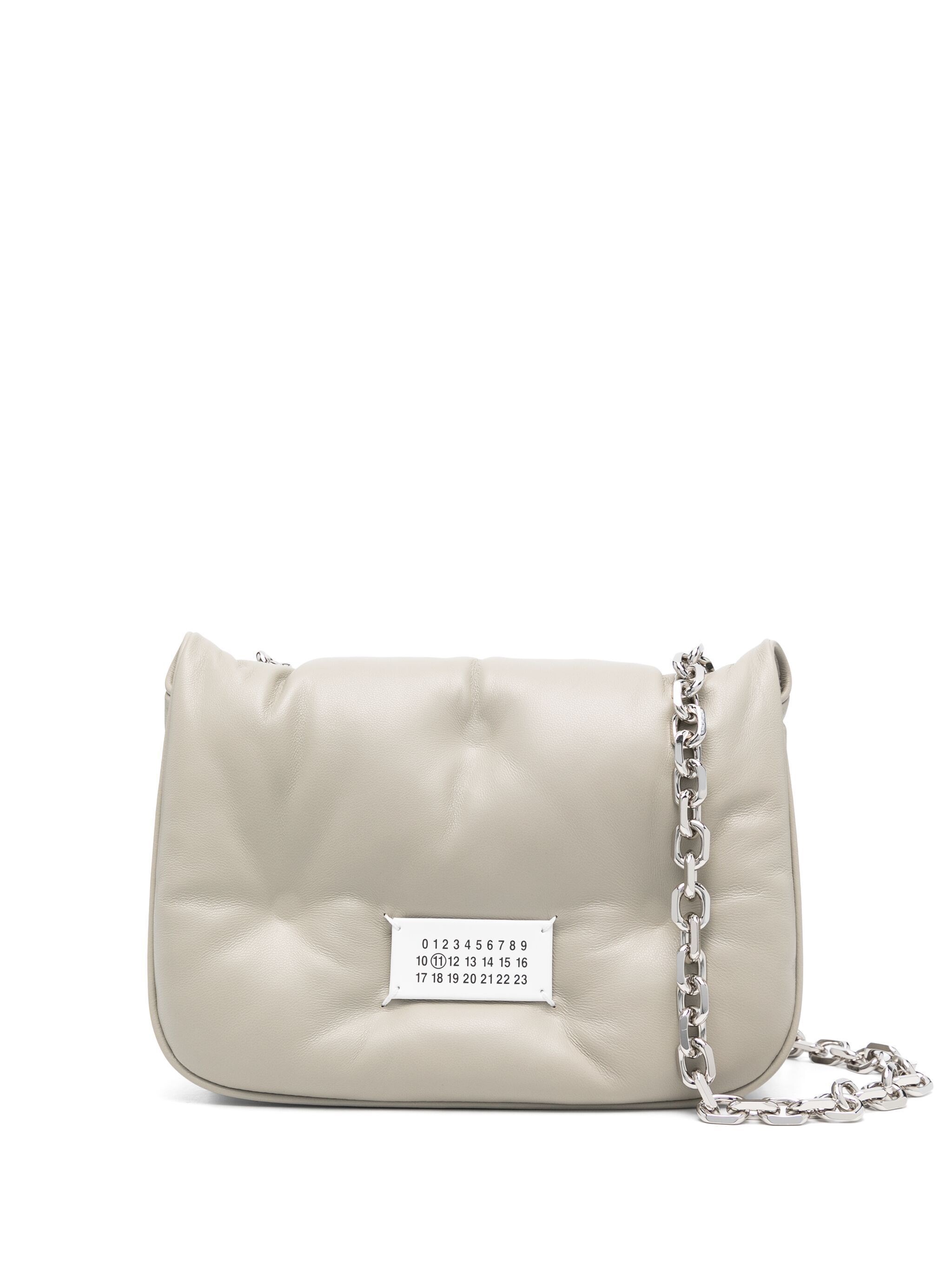 Maison Margiela Mini Glam Slam Flap Shoulder Bag In Gray