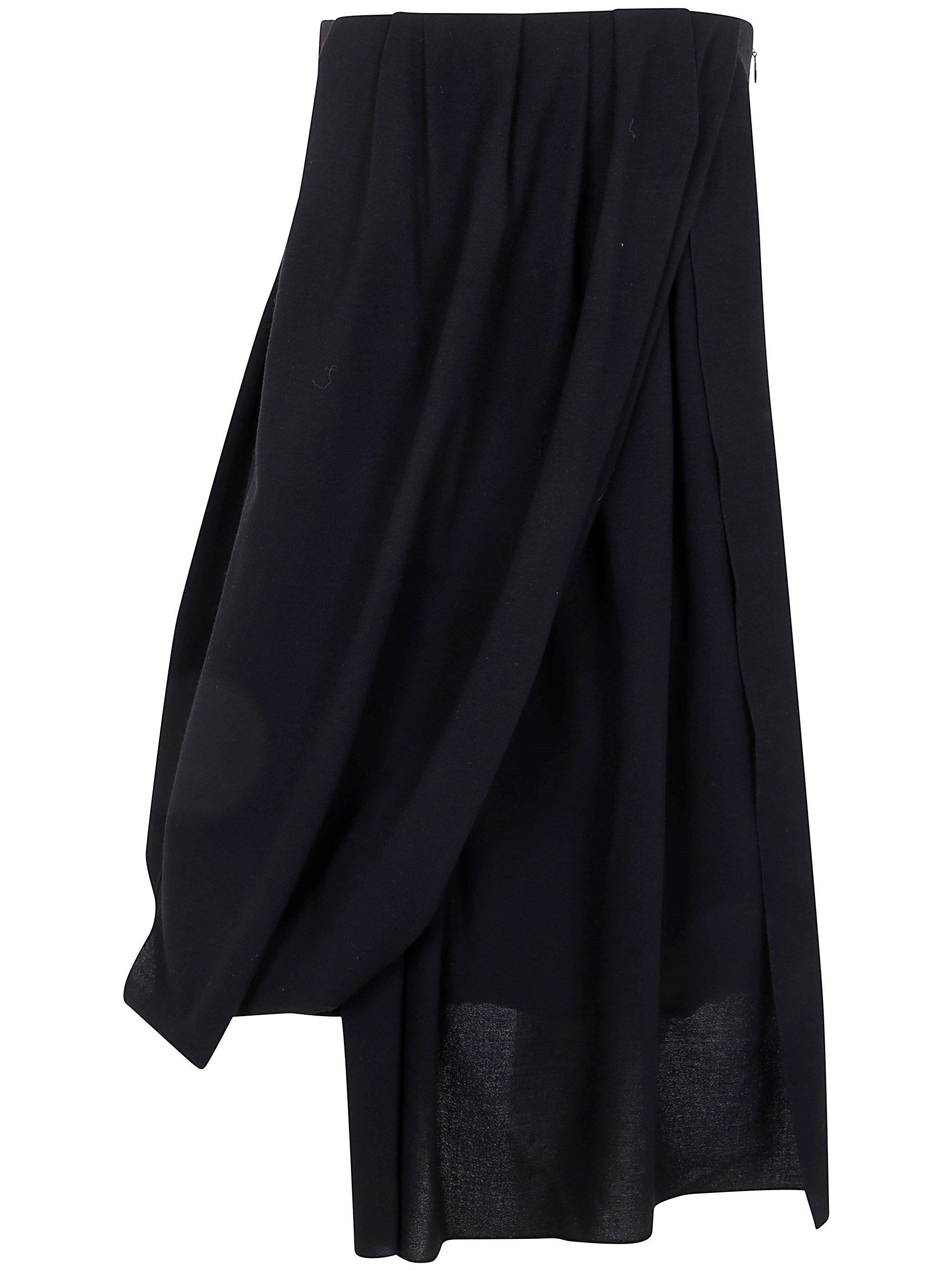 Jw Anderson Draped Heavy Crepe Bustier Mini Dress In Black