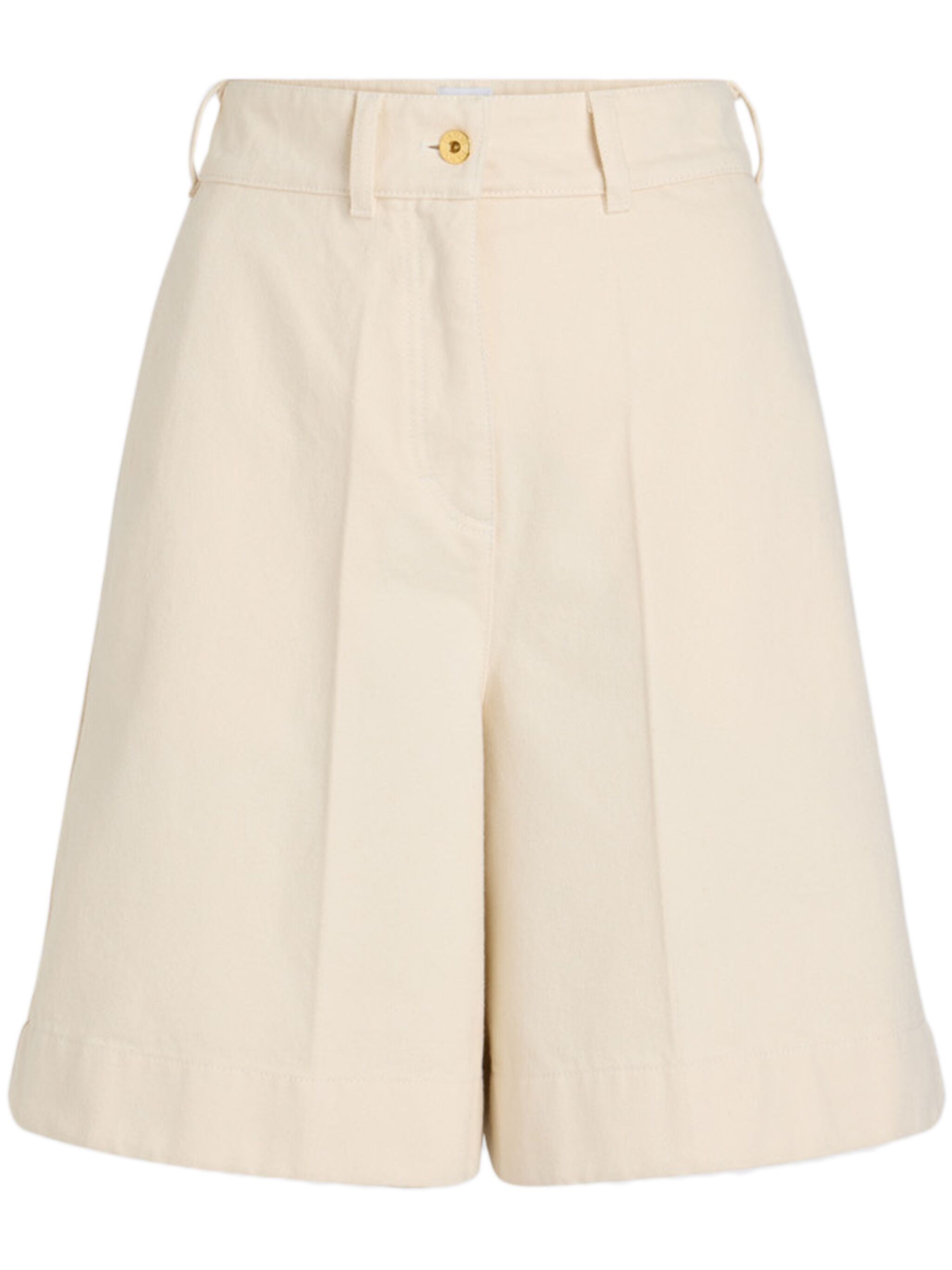Patou Sand Denim Bermuda Shorts In White