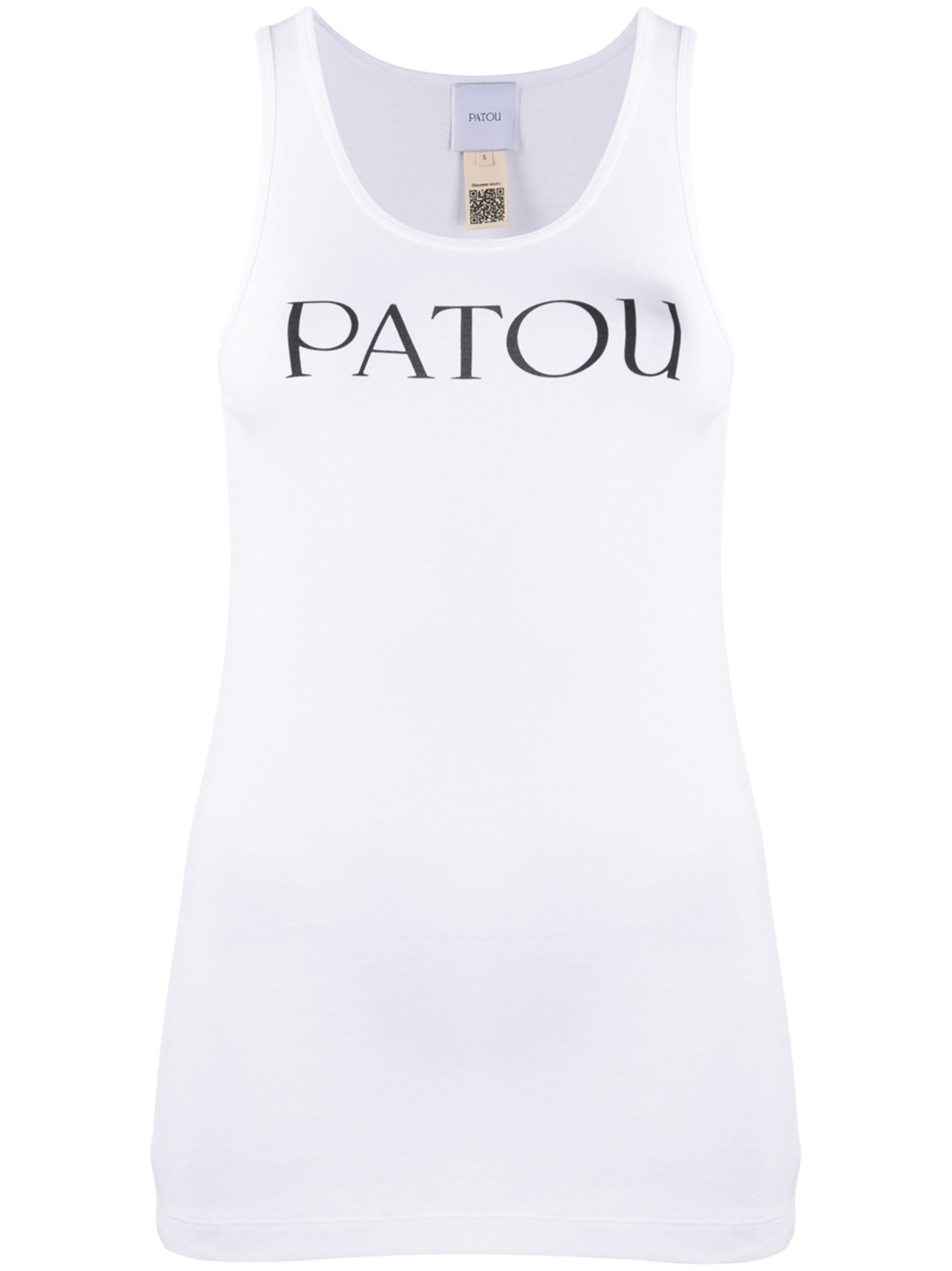 Patou Organic Cotton Fitted Tank Top Clothing In White