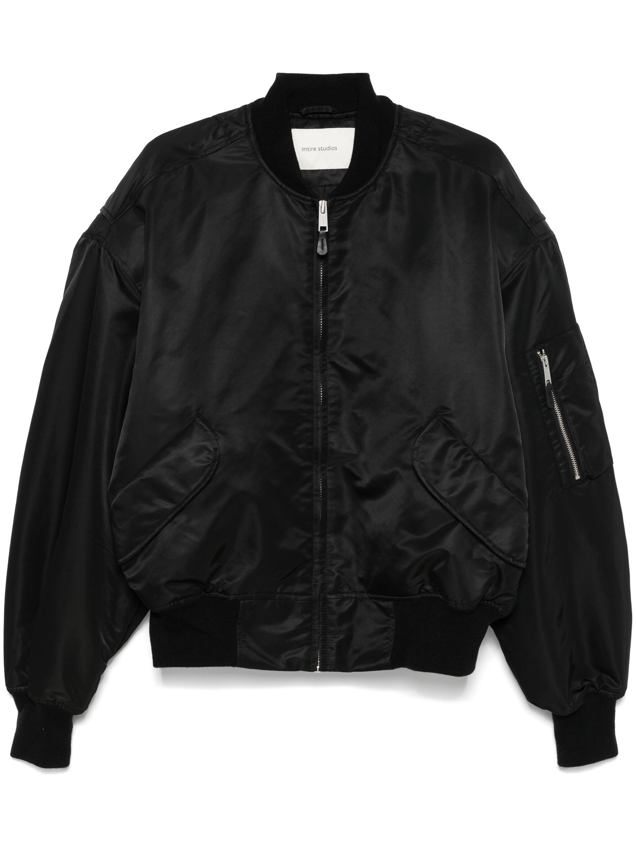 Entire Studios Classic Bomber Jacket In Black